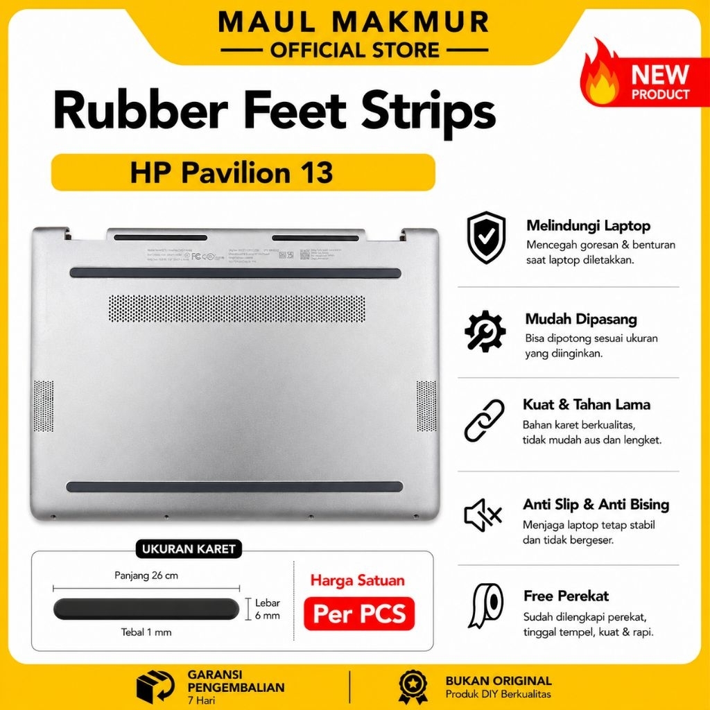 DIY Karet Kaki Laptop HP Pavilion 13 Pavilion 13 BB Pavilion 13 AN Pavilion 13 BE 13T | Rubber Feet 
