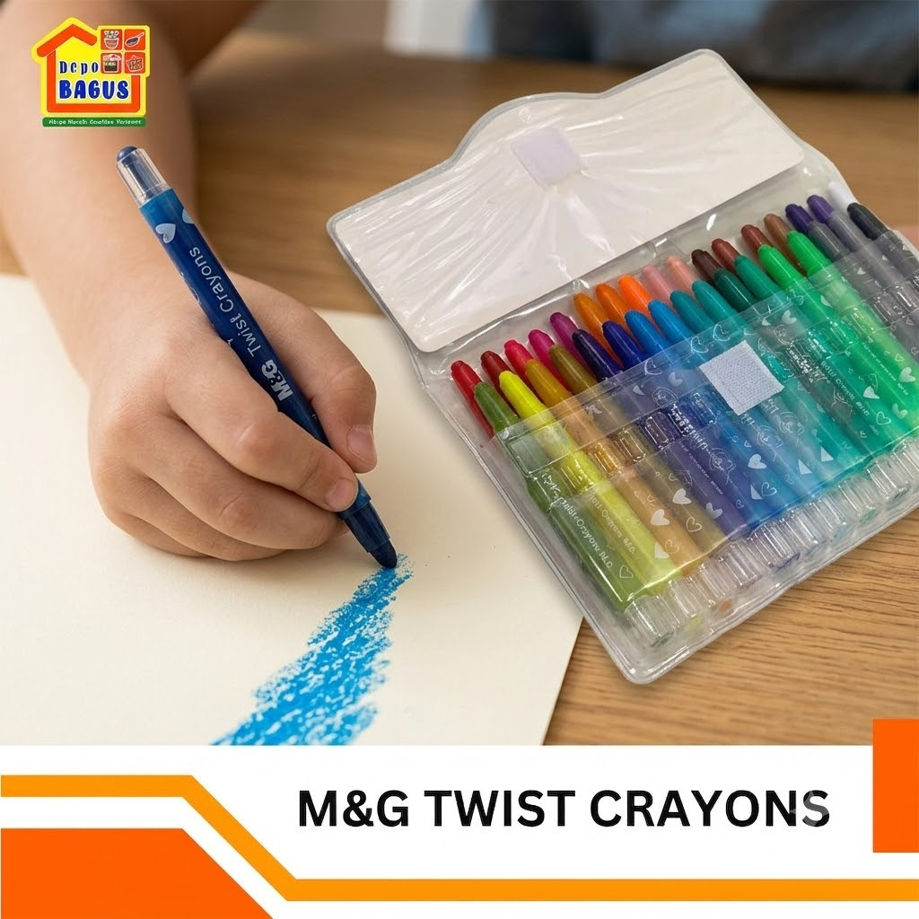 M&G Krayon / Krayon Putar 36 Colors / SO MANY CATS Twist Crayon