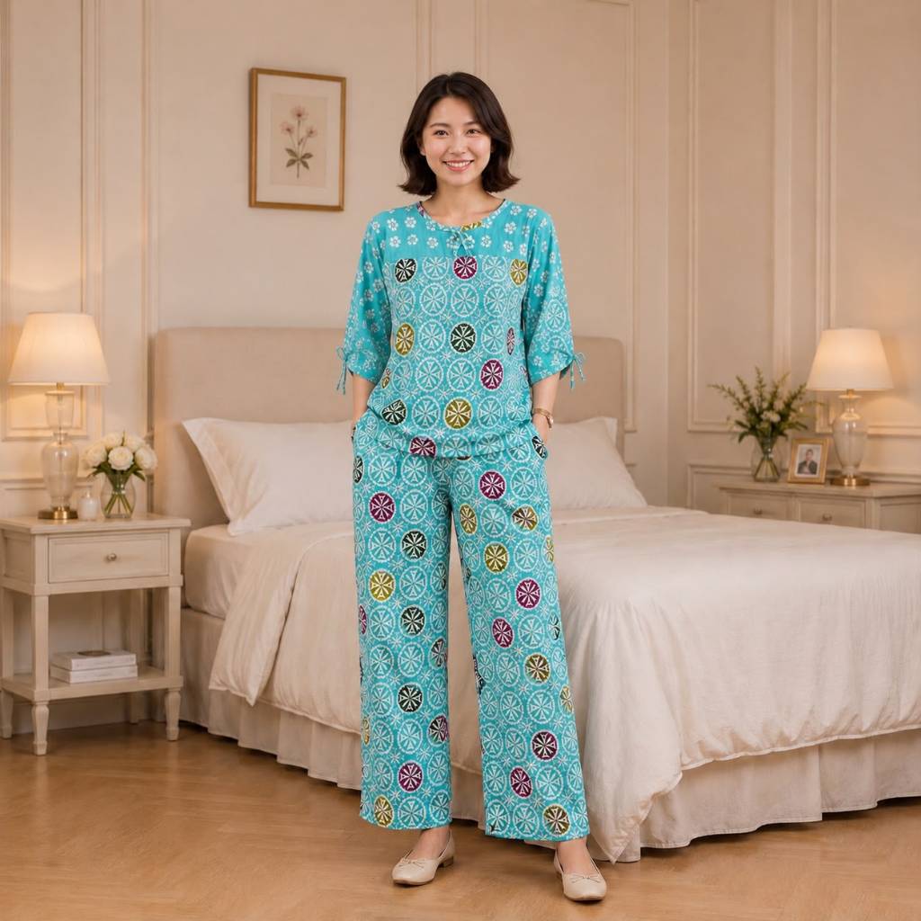 Oneset Setelan Batik Cap Spesial Sunan Batik Soft Kekinian Abg Rayon Tebal