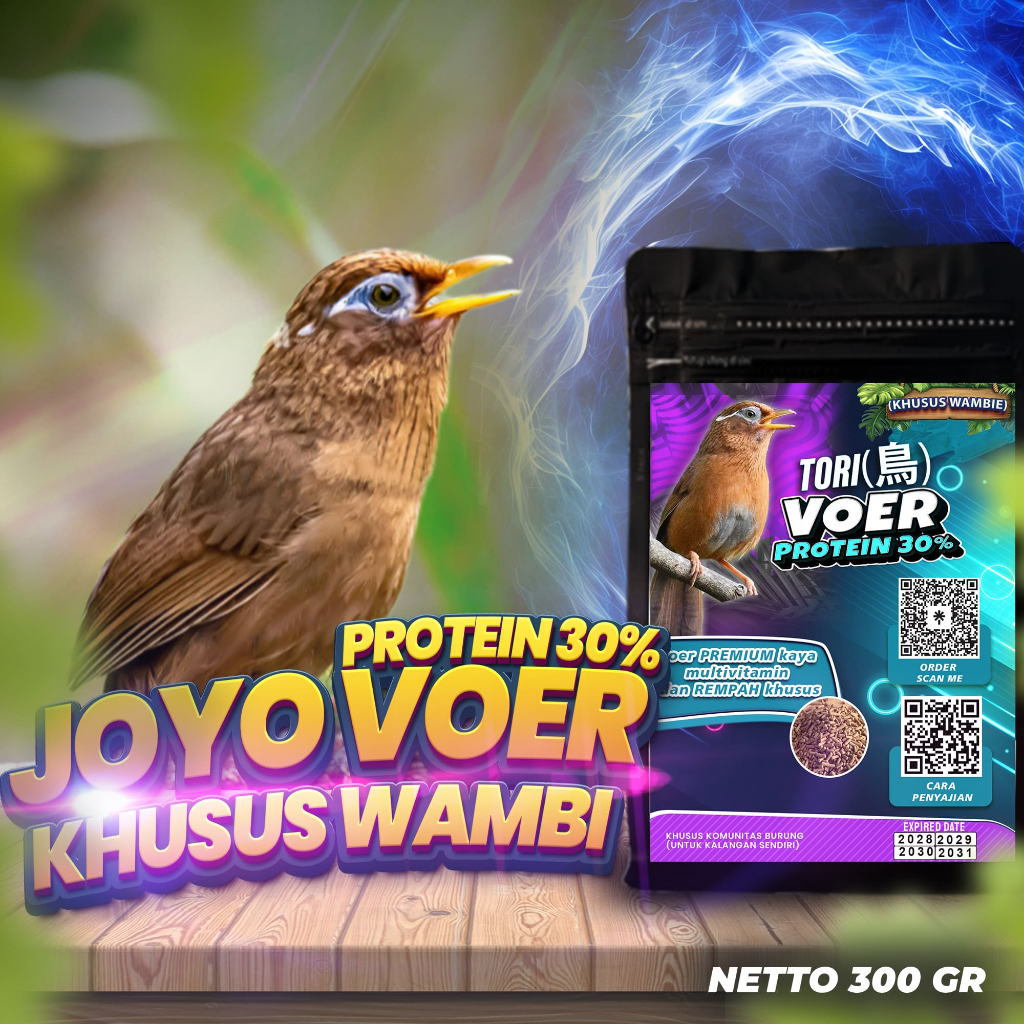 MAKANAN BURUNG WAMBIE | VOER BURUNG WAMBIE | VOER HARIAN | VOER NUTRISI KOMPLIT | VOER WAMBIE PROTEI