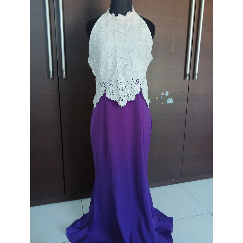 Preloved Dress purple/dress prom/baju pesta