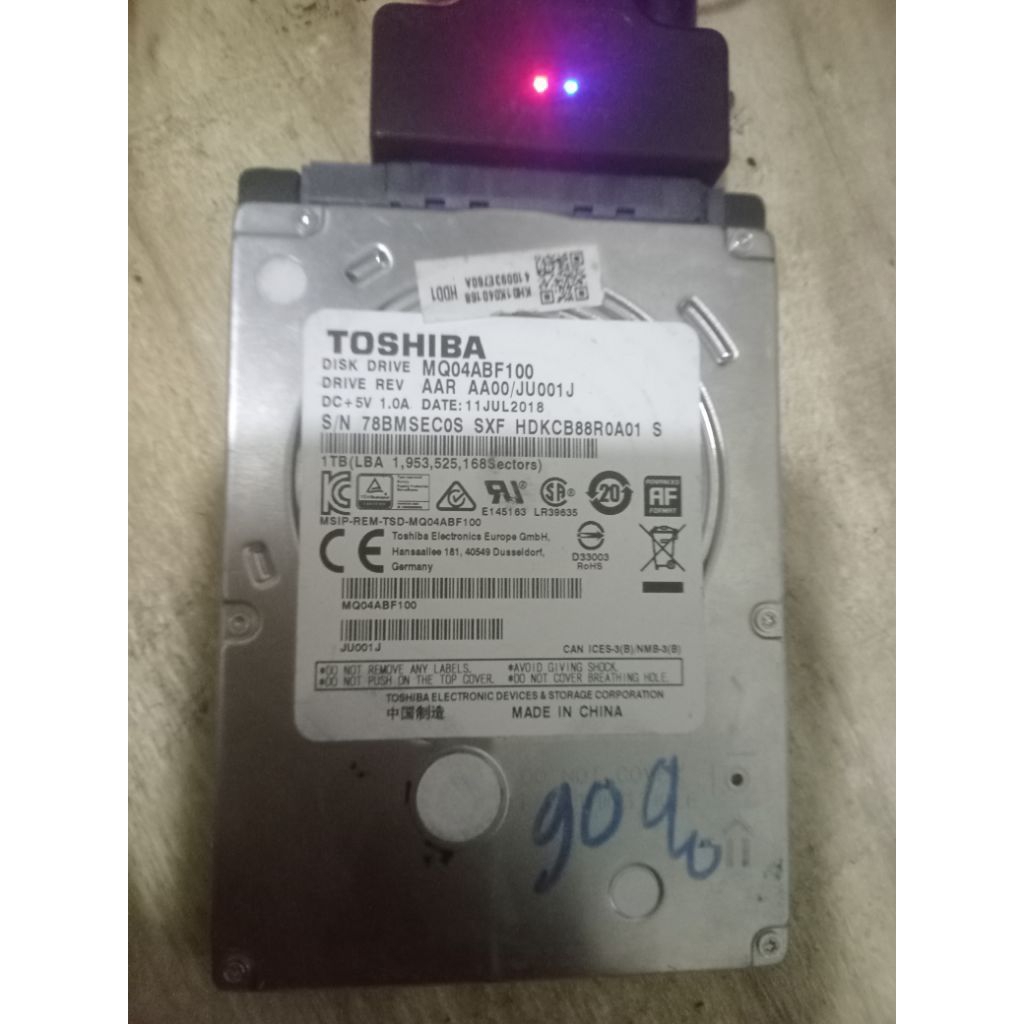 Hardisk laptop 1 Tera sentinel 90 persen up
