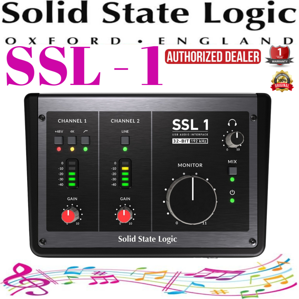 SSL-1 Audio Interface Solid State Logic USB-C SSL1 Soundcard