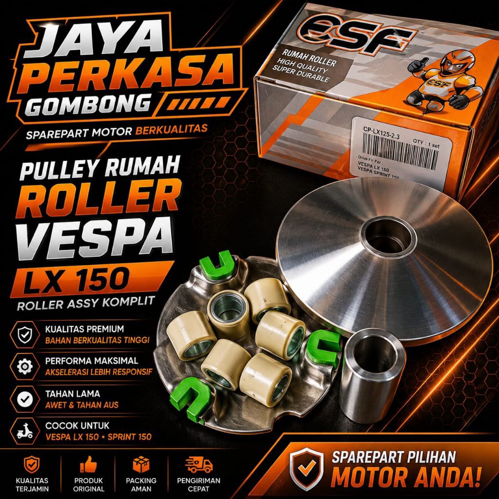 PULLEY RUMAH ROLLER VESPA LX 150 RUMAH ROLLER ASSY KOMPLIT VESPA LX 150 VESPA SPRINT PRIMAVERA VESPA