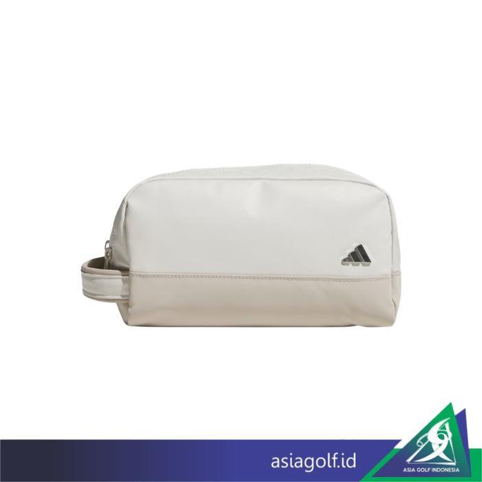 Ball Bag Golf Adidas PU Leather 2 Zip Pouch Original Tahan Lama Mudah Dibersihkan