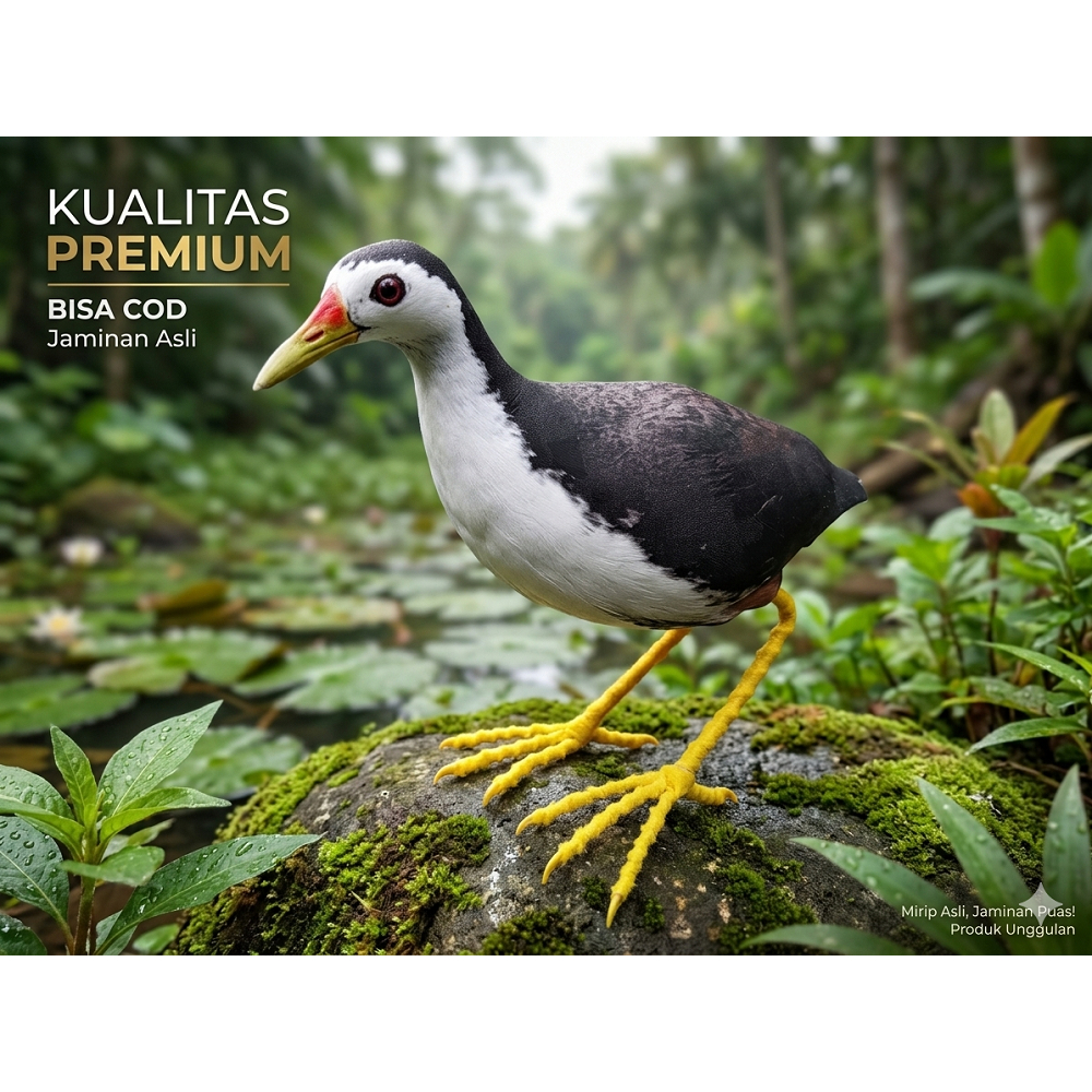 Patung Burung Ruak Ruak - Desain Realistis, Bahan Tahan Air, Ukuran Asli