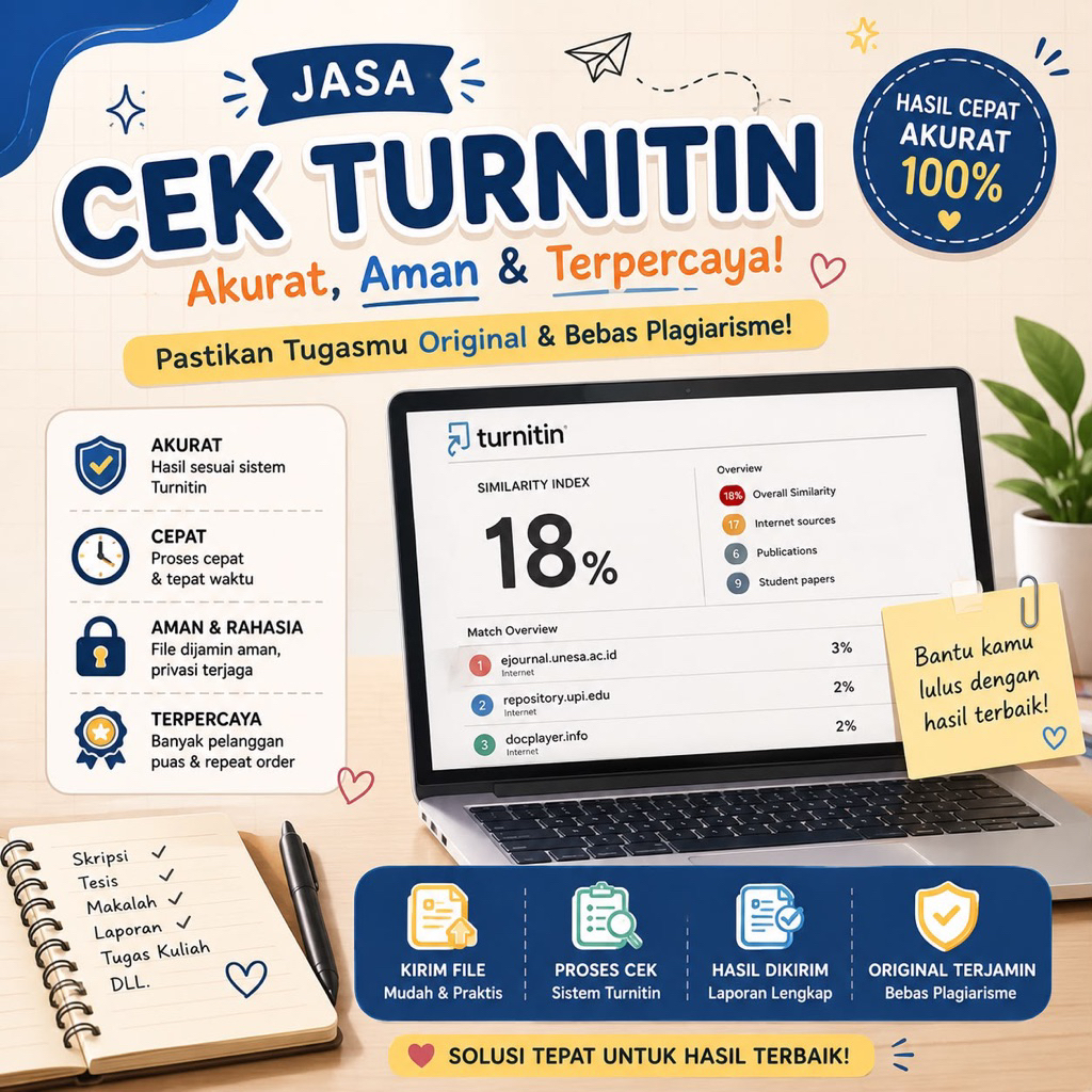 Jasa Cek Plagiasi Turnitin Otomatis 24 Jam - Cepat & Terpercaya