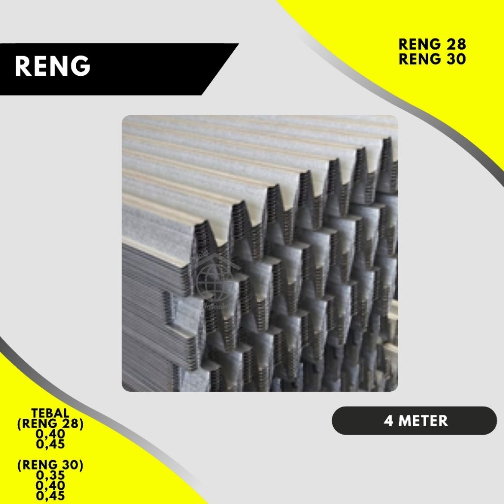 Reng Baja Ringan / Batten Reng / Kanal B / Reng Besar / Reng Kecil / Reng Baja 28 / Reng Baja 30 / R
