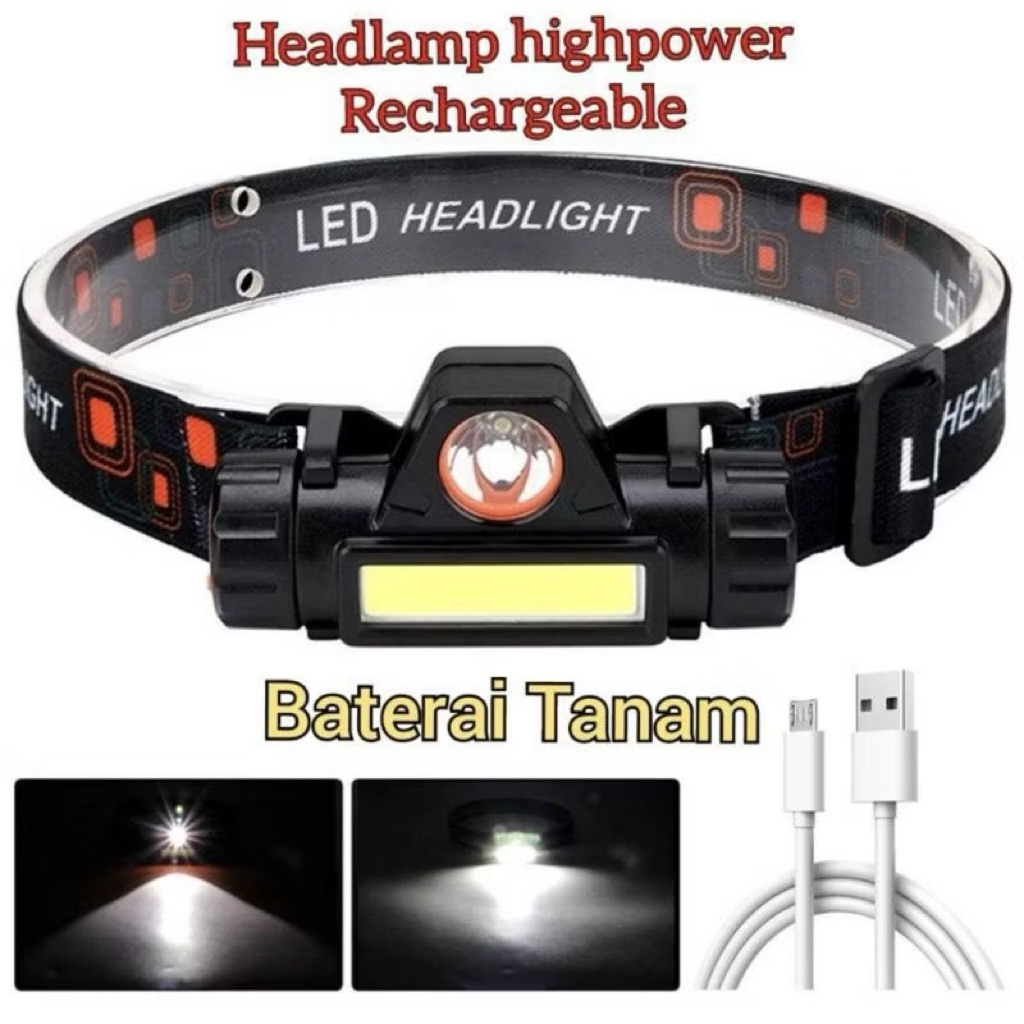 Senter kepala Charger LED Super terang dan awet