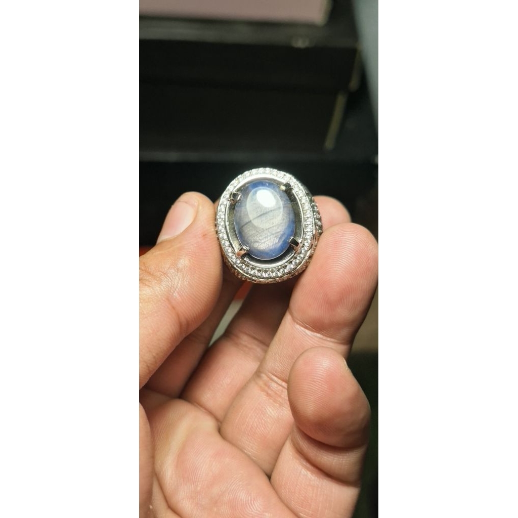 Batu Permata Natural Blue Sapphire Birma Jumbo Mewah