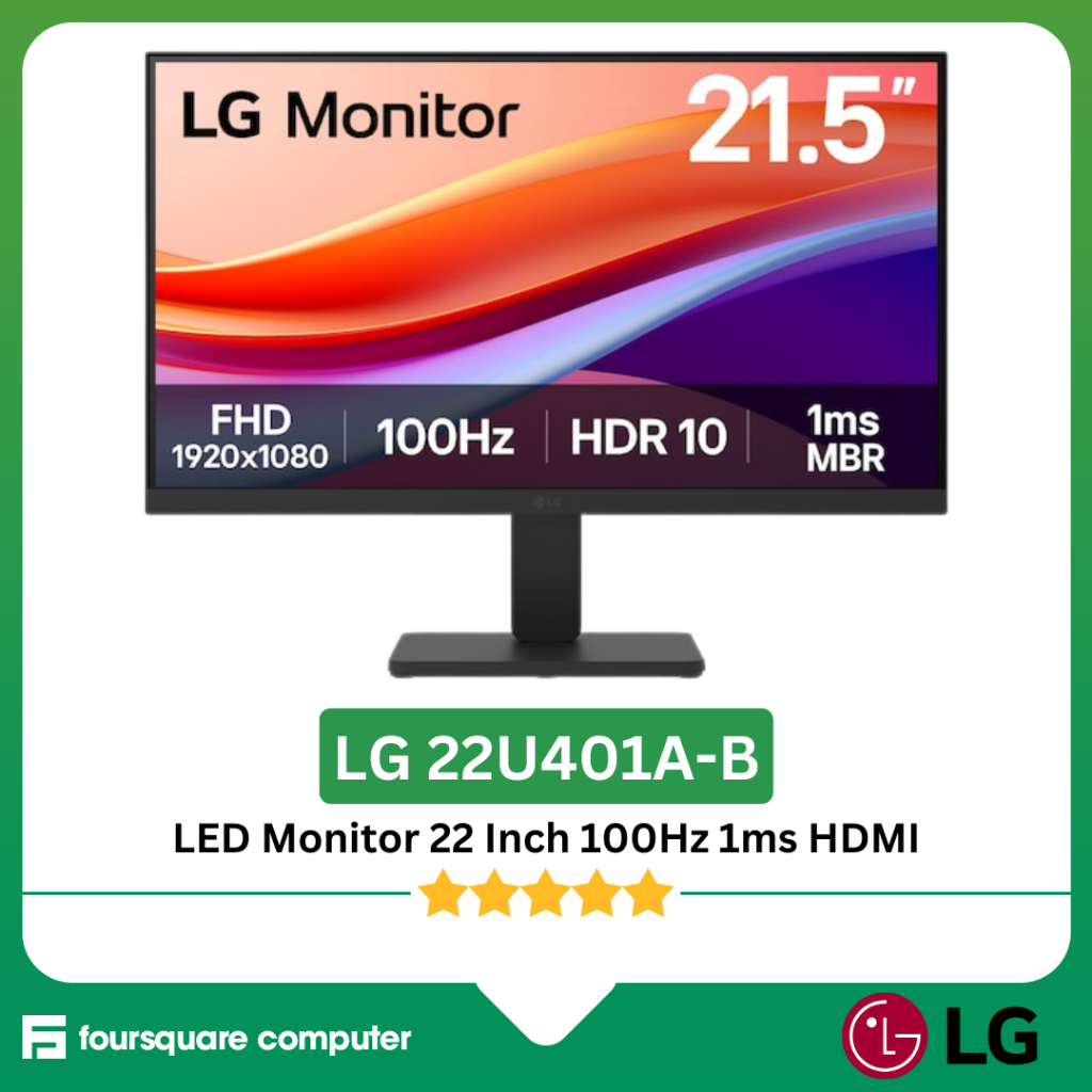 Monitor LED LG 22U401A 22 Inch FHD VA Panel - Monitor PC Komputer HDMI VGA VESA Wall Mount Resmi