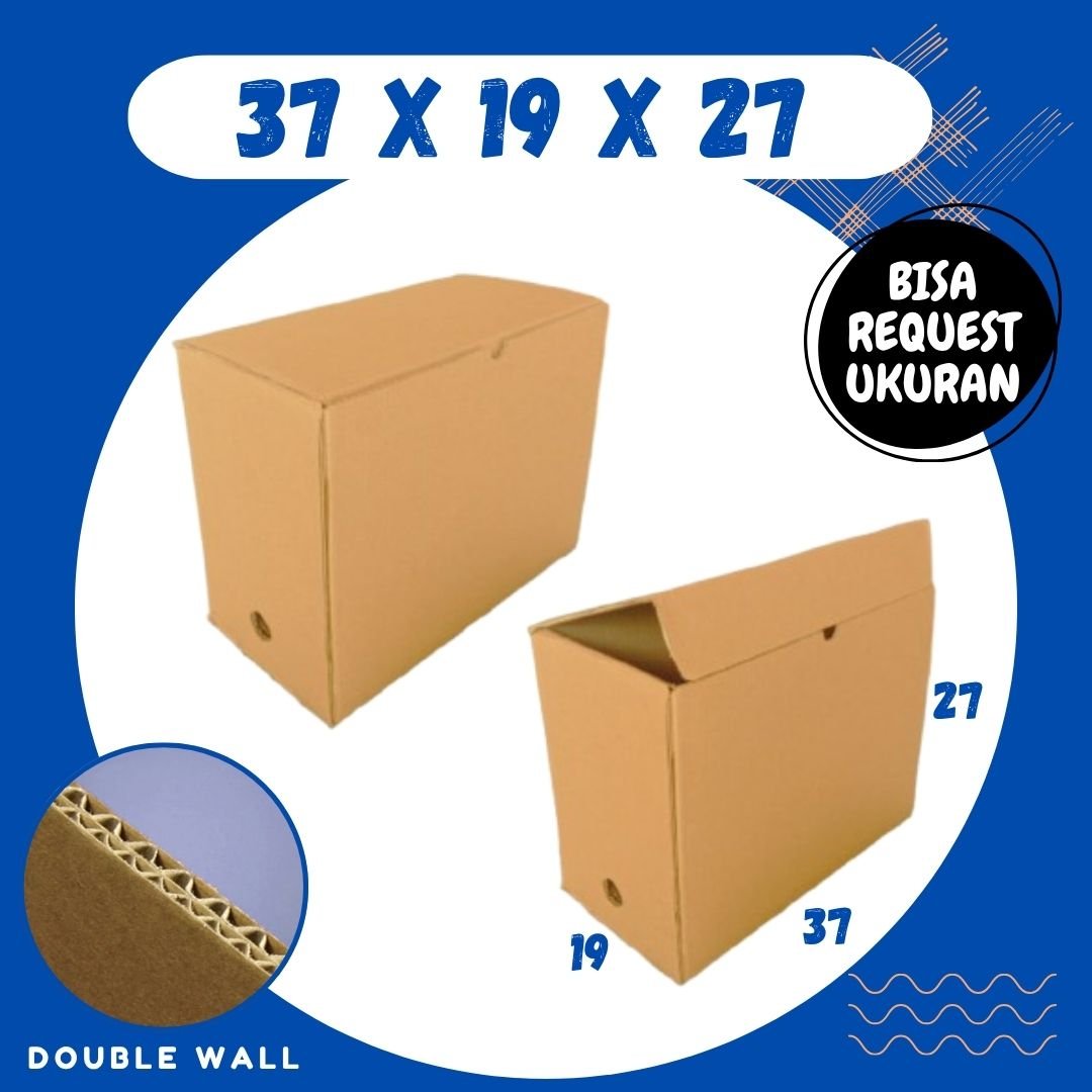 Dus Arsip Double Wall 37x19x27 Kardus Arsip Box Packing/polos/File/filebox/arsipbox/box Dokumen