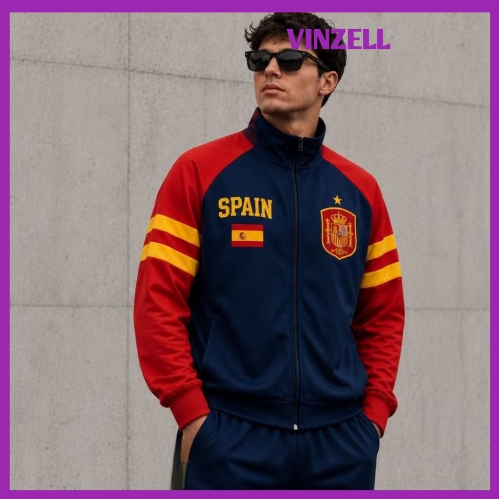 ( S - XXXXXL 6XL ) ZIP Up Tracktop Bomber ( TANPA CELANA ) Big Size ARGENTINA BRASIL SWISS JEPANG CL