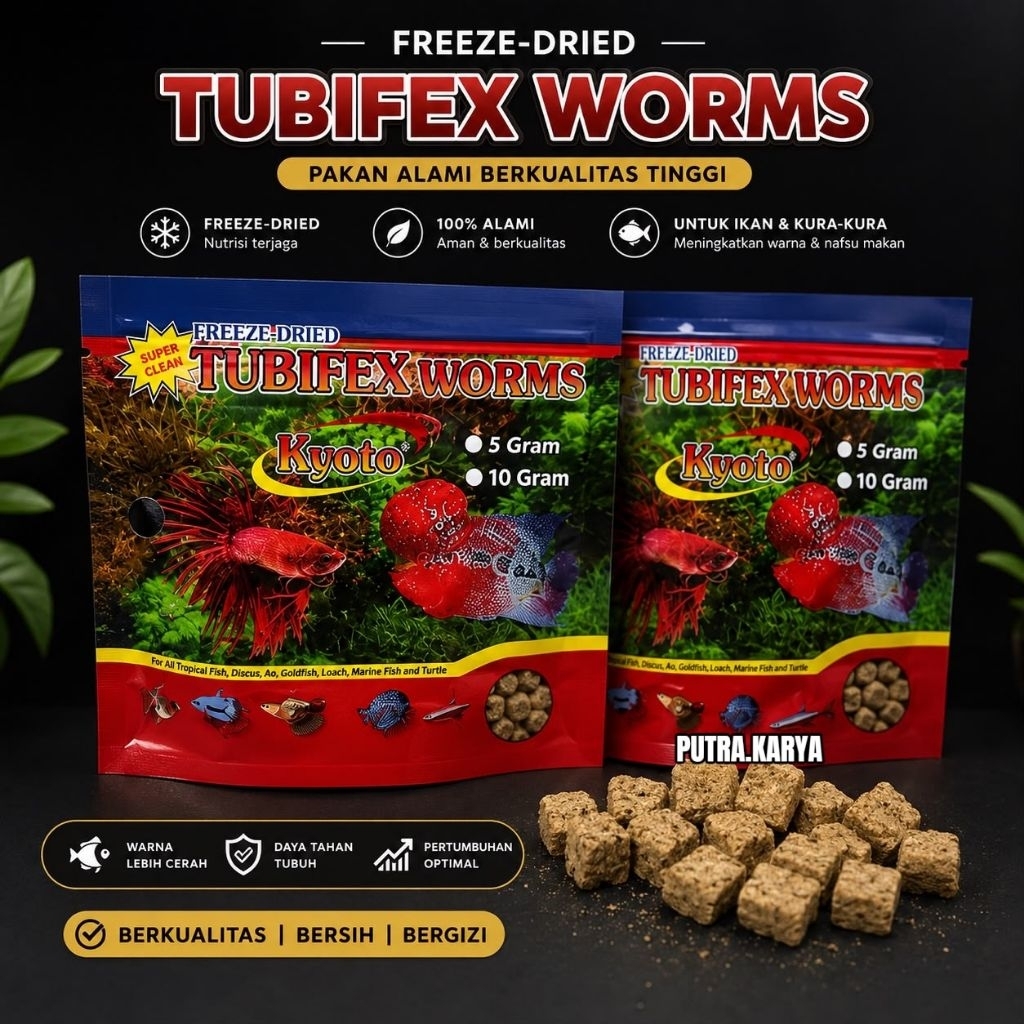 CACING SUTRA KERING TUBIFEX WORMS KYOTO 5GR CACING BEKU CACING KERING CAKER