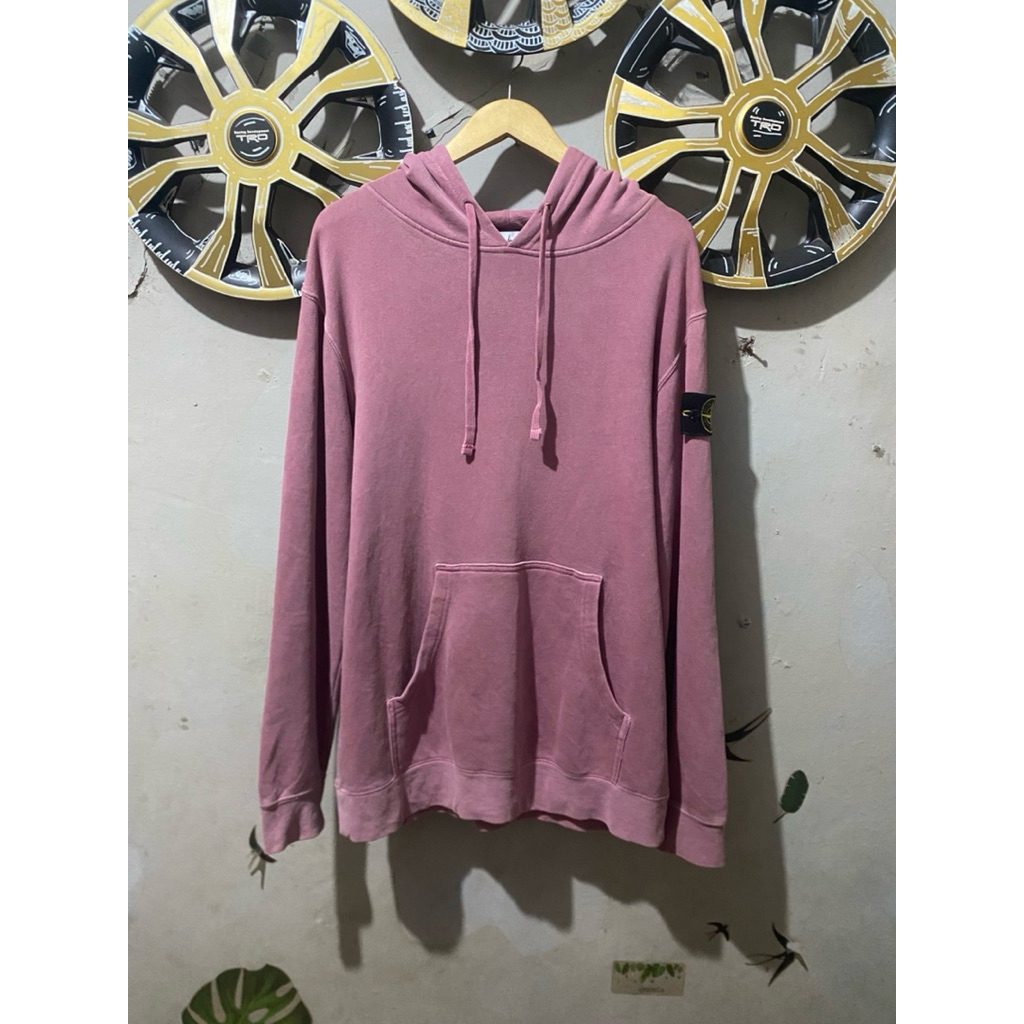 stone island hoodie garment dyed