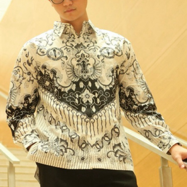 Batik Sutra Putih - Seragam Batik Pria PGRI