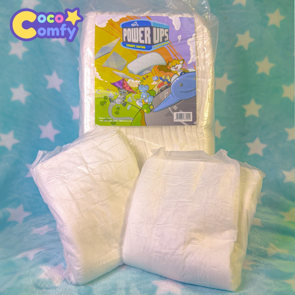 ABU PowerUps EUROPE EDITION SUPER-Premium Adult Diaper Booster ABDL - 1 Pieces
