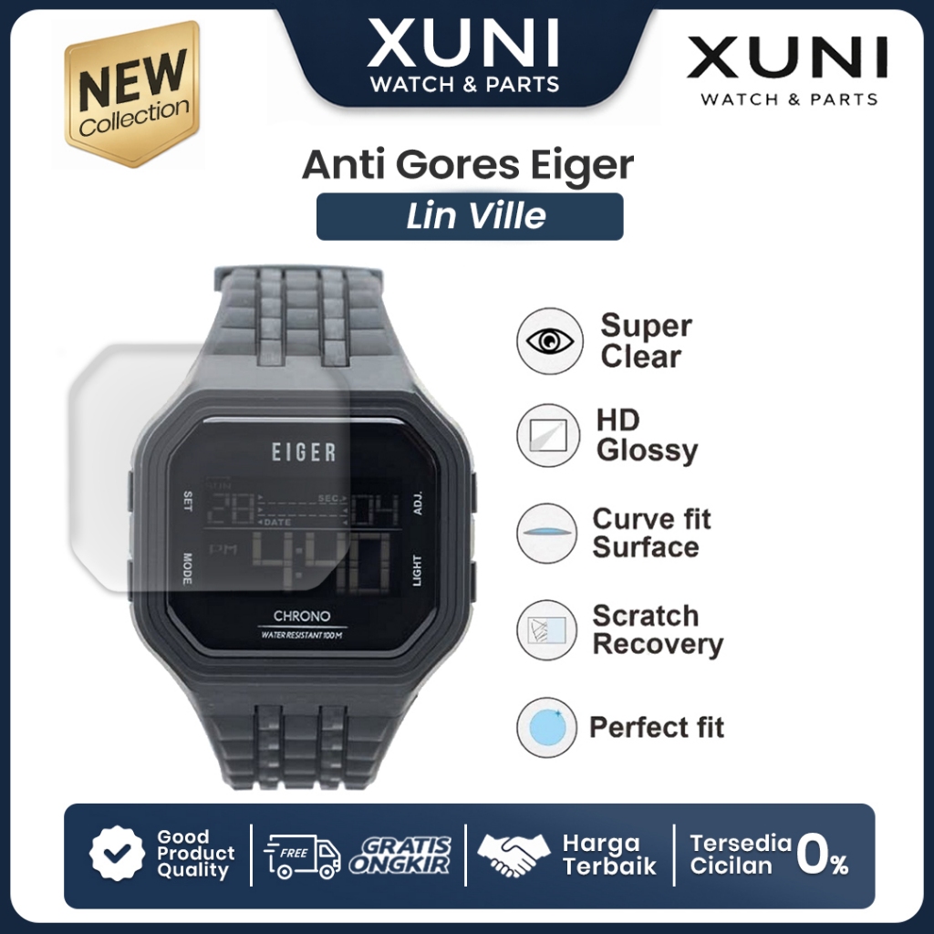 Anti Gores Tempered Glass untuk Jam EIGER LINVILLE