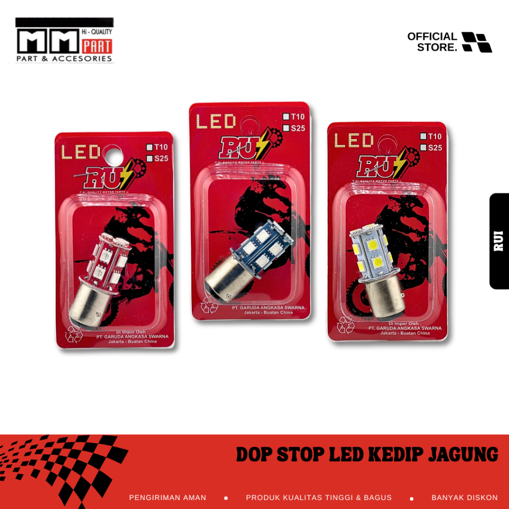 DOP STOP LED KEDIP JAGUNG - Lampu Stop LED Model Jagung 13 Mata Flashing Kedip / Harga Per Biji