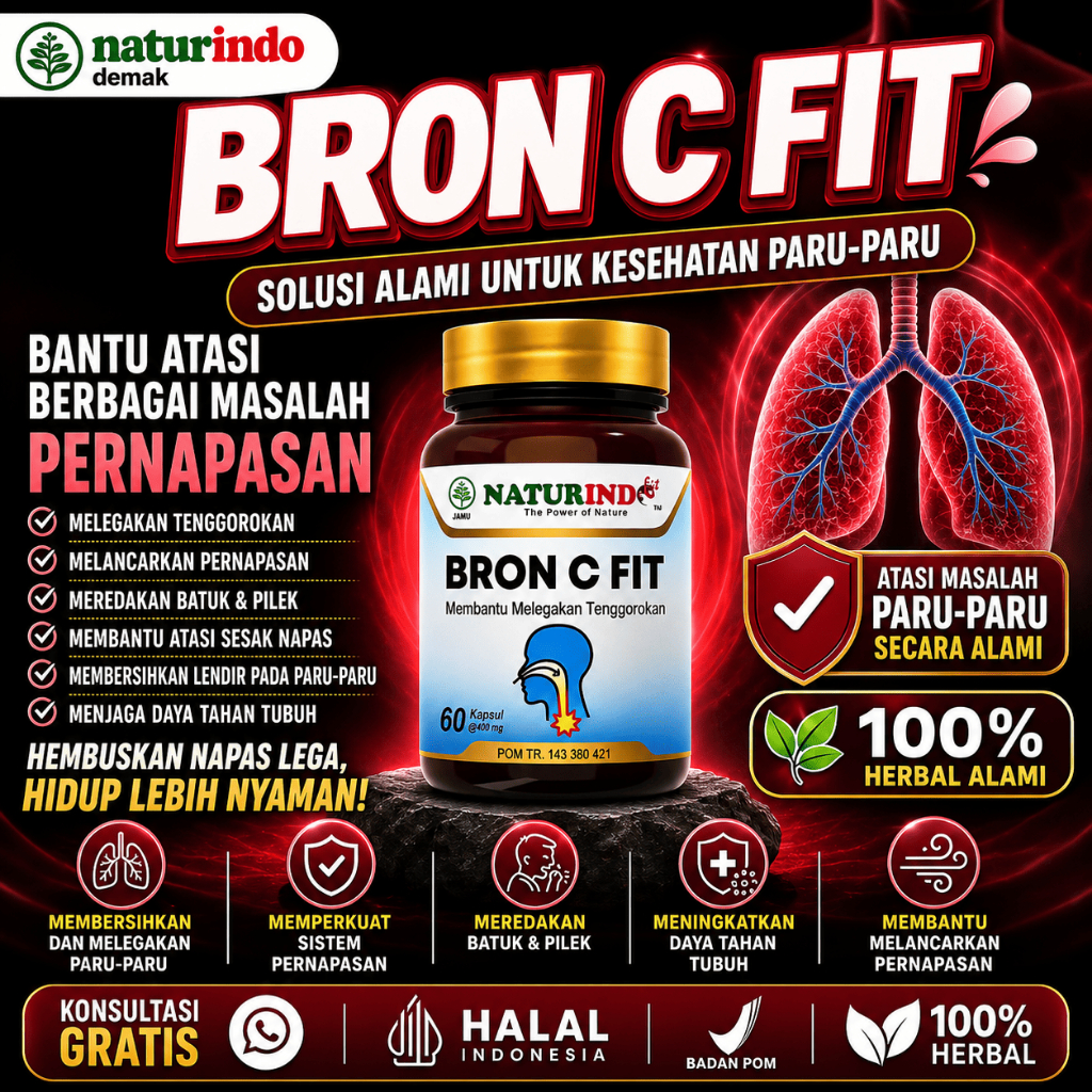 Obat Herbal Batuk Sesak Nafas TBC, Sinusitis Naturindo Fit