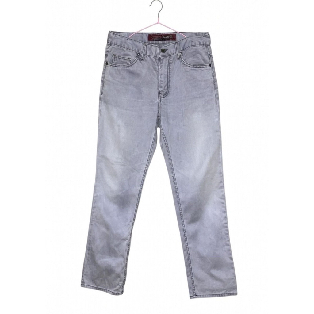 CELANA JEANS L&G JEANS WEAR ORIGINAL SIZE 31 LP 84 P 106 ABU GREY WASH SLIM STRAIGHT PRIA