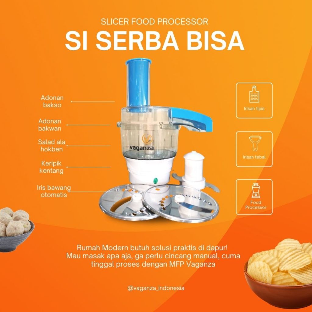 SLICER FOOD PROCESSOR by VAGANZA
