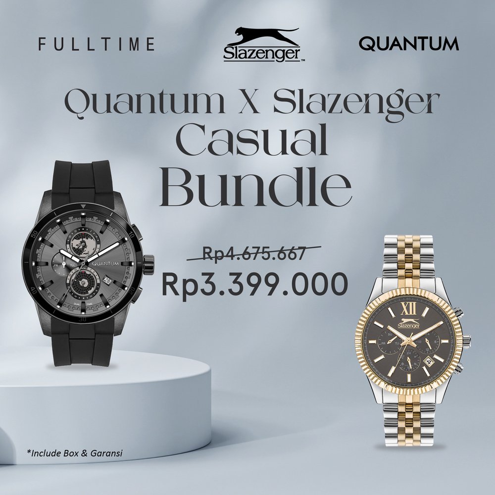[QUANTUM X SLAZENGER CASUAL BUNDLE] Bundling Jam Defect Sale Quantum & SLazenger