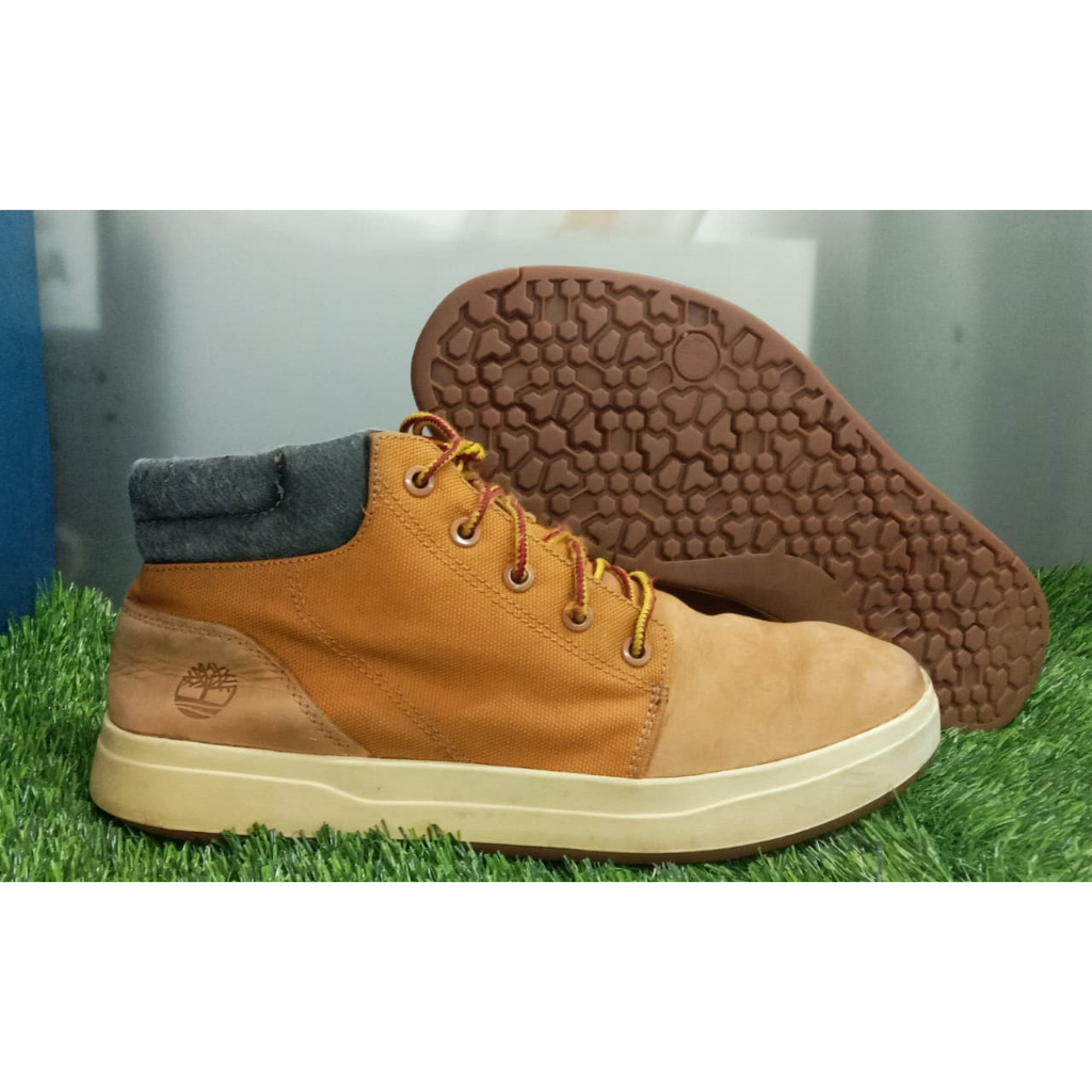 Sepatu Boots Pria Timberland Kuning Coklat Sol Tebal Desain Kasual Outdoor