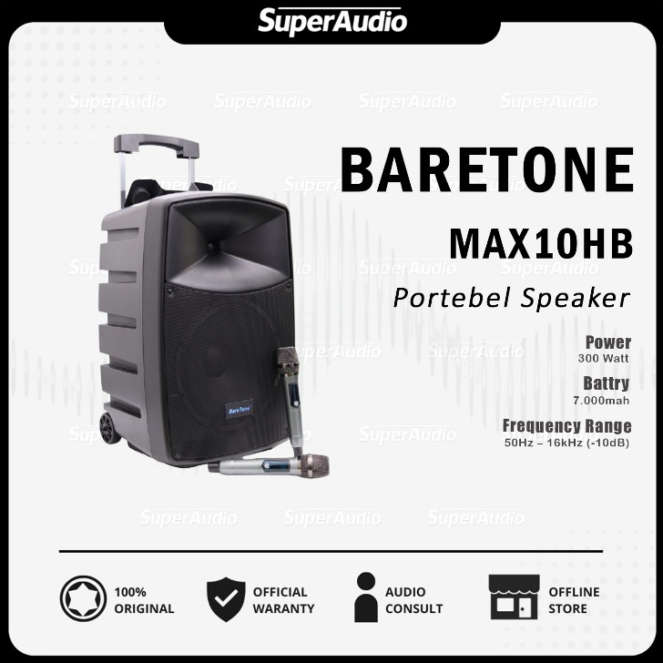 Baretone MAX10HB Porteble Speaker 10inch