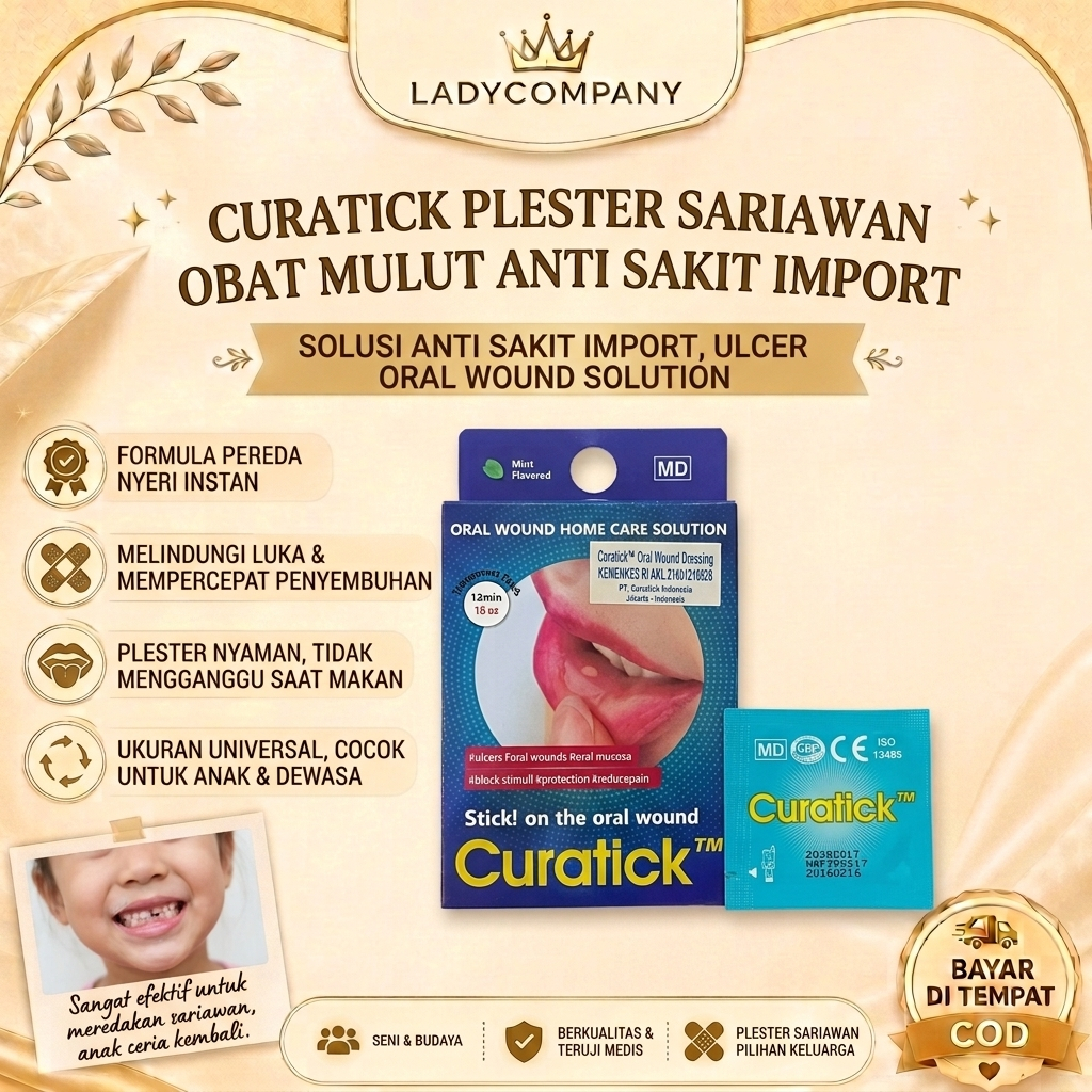 Curatick Plester Sariawan Obat Mulut Anti Sakit Import Ulcer Oral Wound Solution SALE 