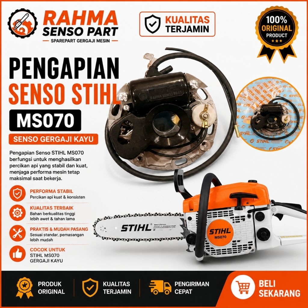 PENGAPIAN SENSO STIHL MS070 SENSO GERGAJI KAYU