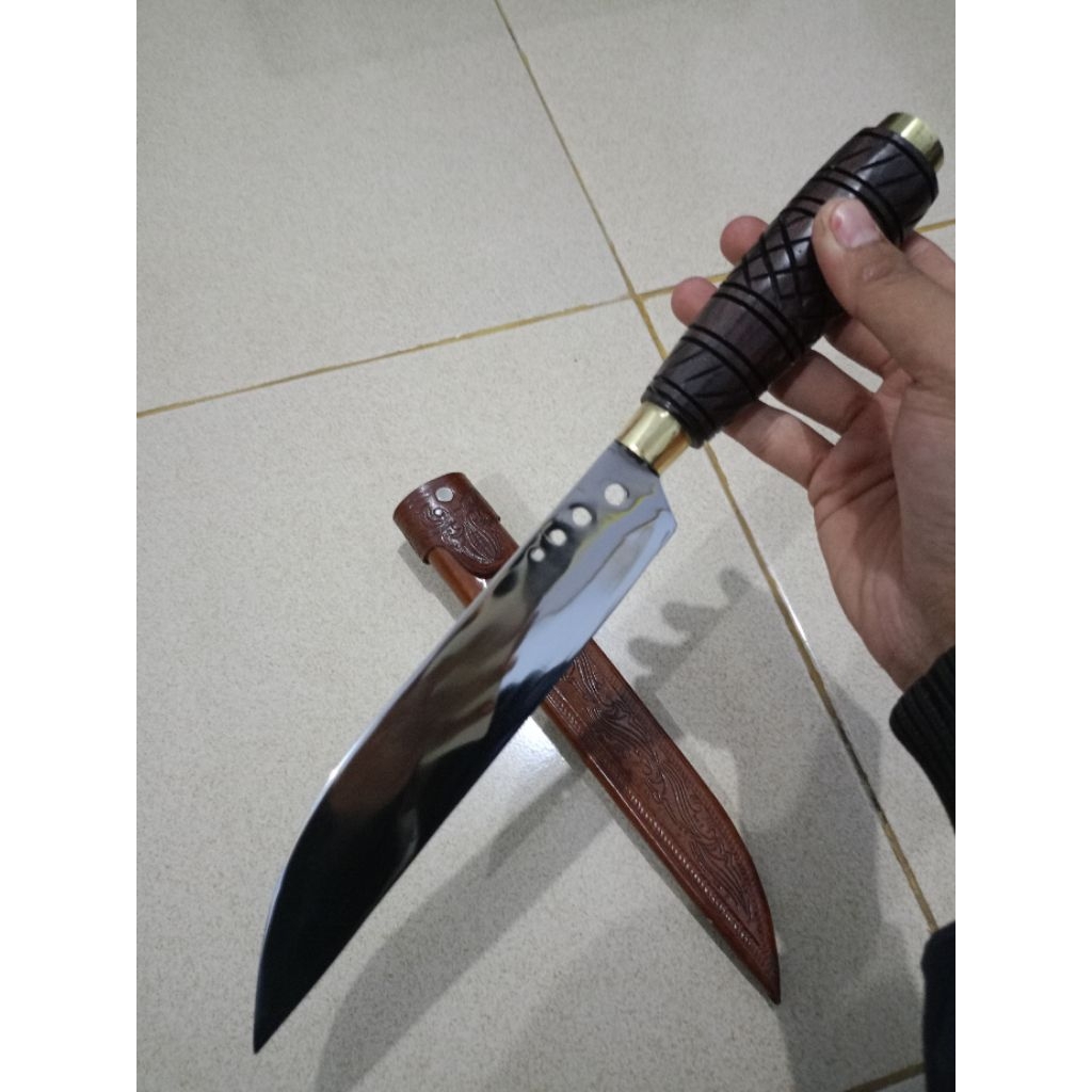 (Pisau Cap Garpu) Pisau Dapur Pisau Daging Pisau Sembelih 20 Cm
