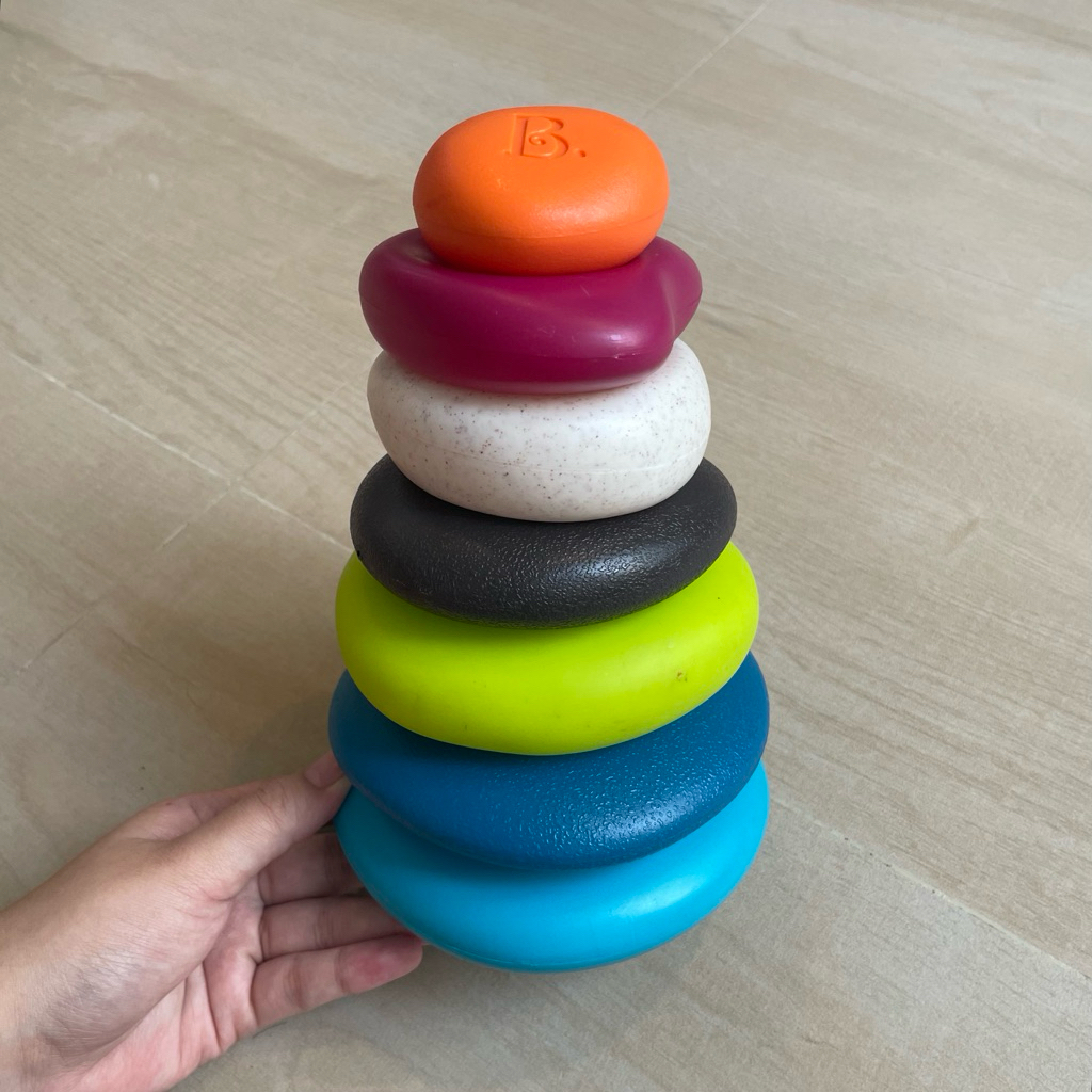 PRELOVED B Toys Skipping Stones | Mainan Edukasi Edukatif Anak Bayi Baby Warna Tekstur Texture Stack