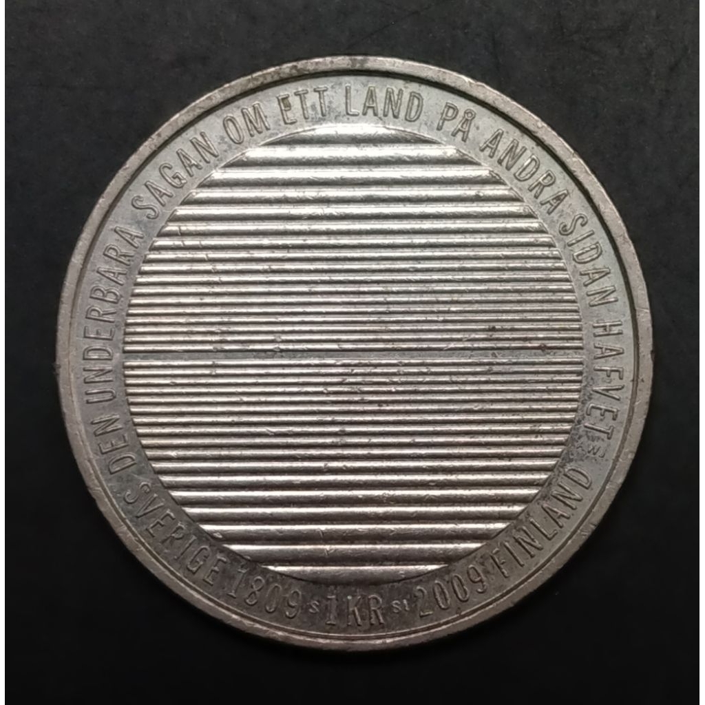 Koin Kuno Swedia 1 Krona 2009 Commemorative Pemisahan dari Finlandia Koleksi