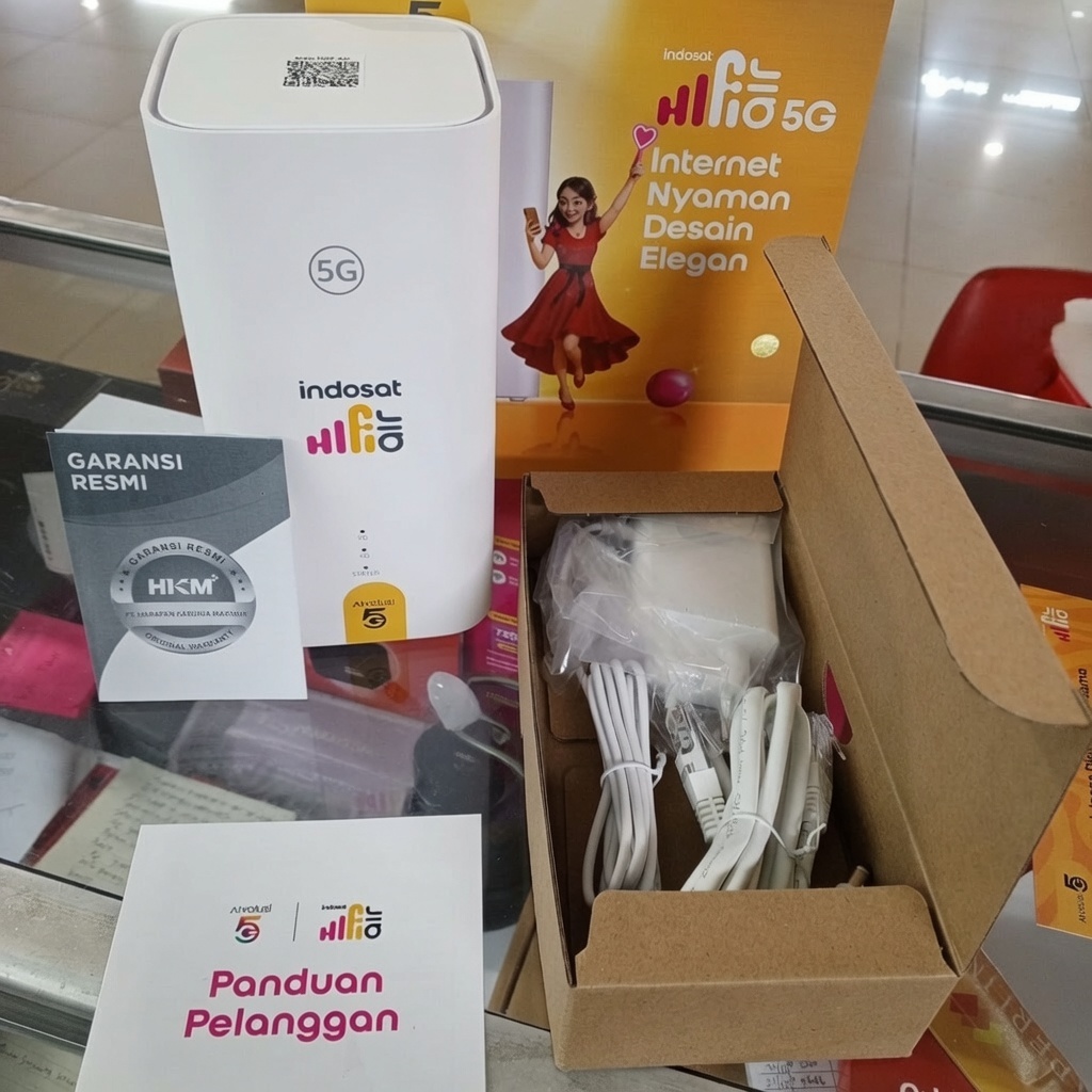 Indosat HiFi Air 5G H2 Router Modem 5G High Speed 200Gb - Unlock + Indosat 200GB