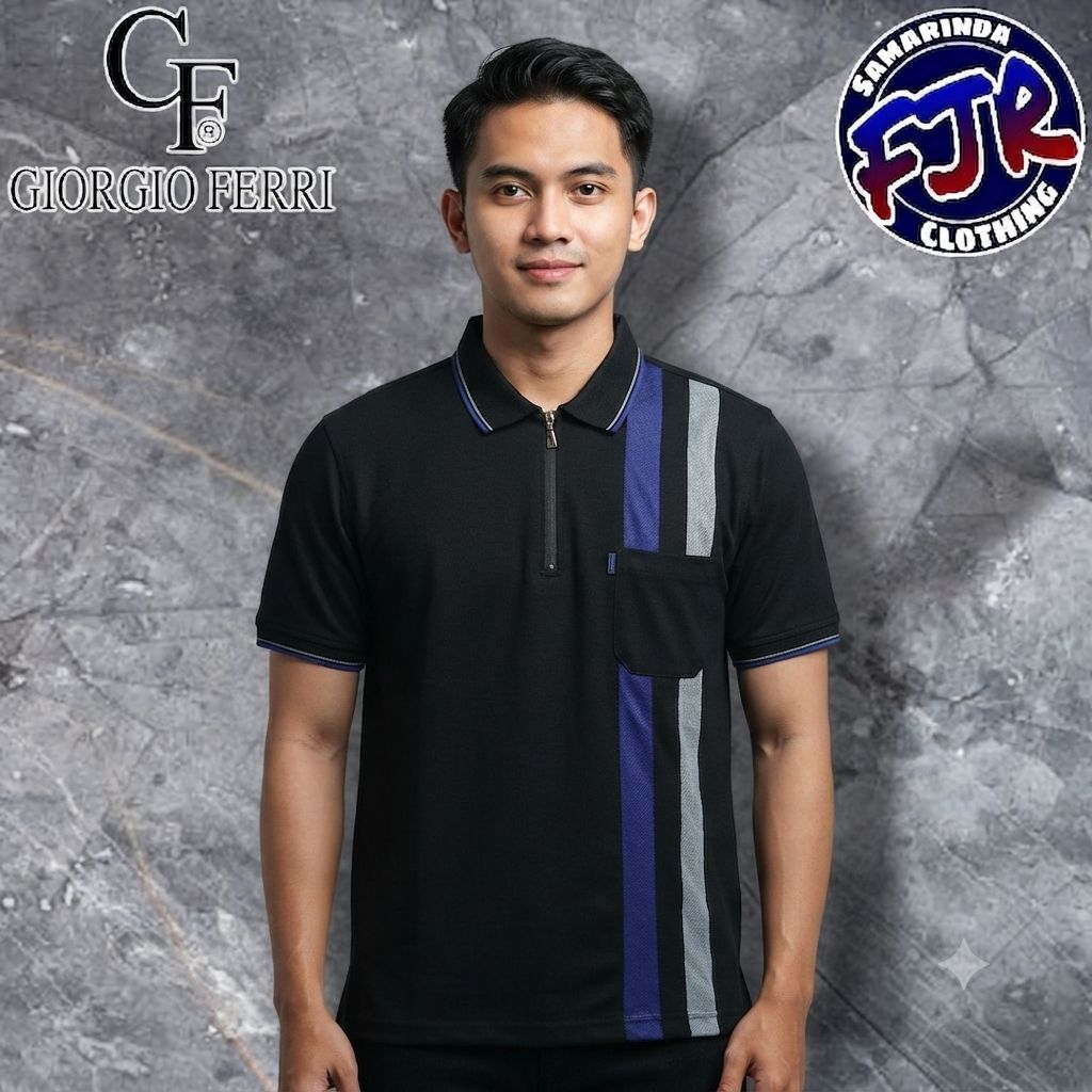 Giorgio Ferri Italy Halfzip Polo Shirt Original