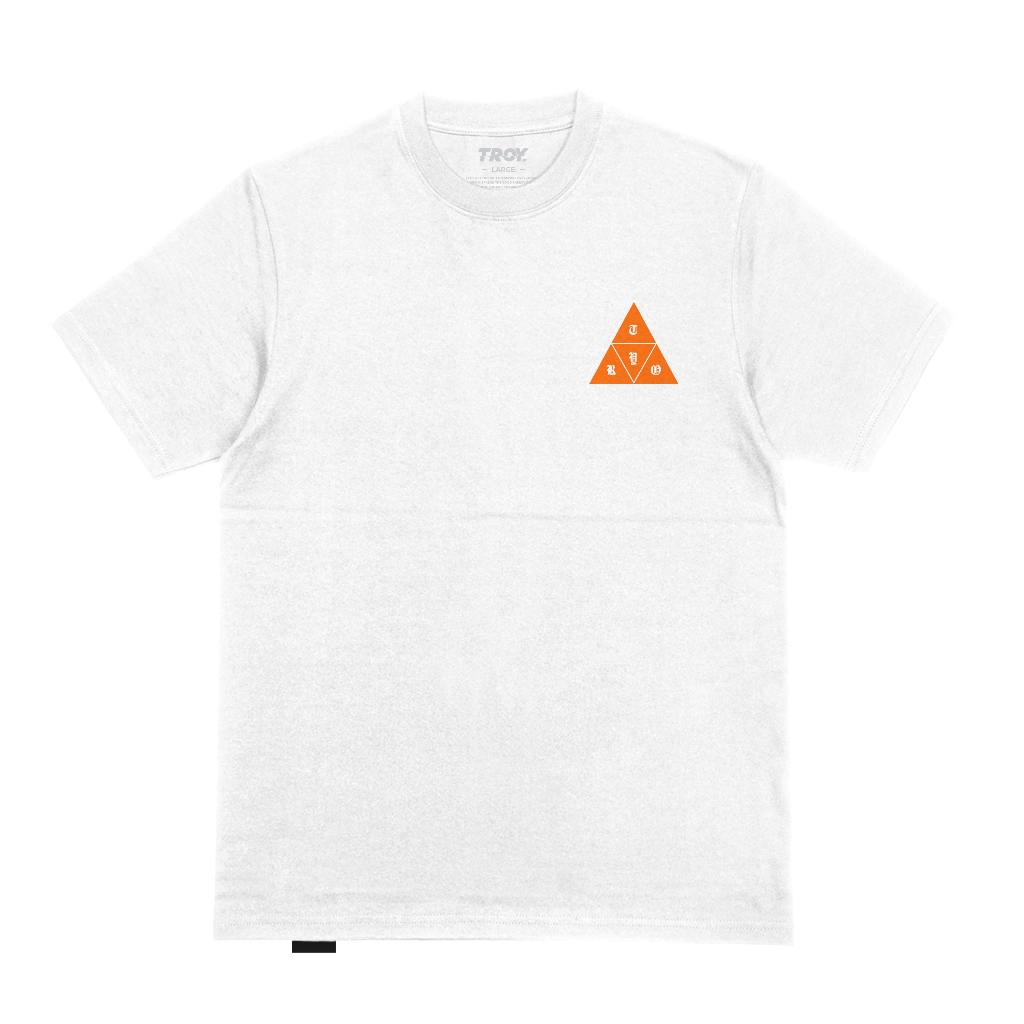 Troy Company T-Shirt White Sacred Geometry - Kaos Pria Lengan Pendek Putih MTD 3666