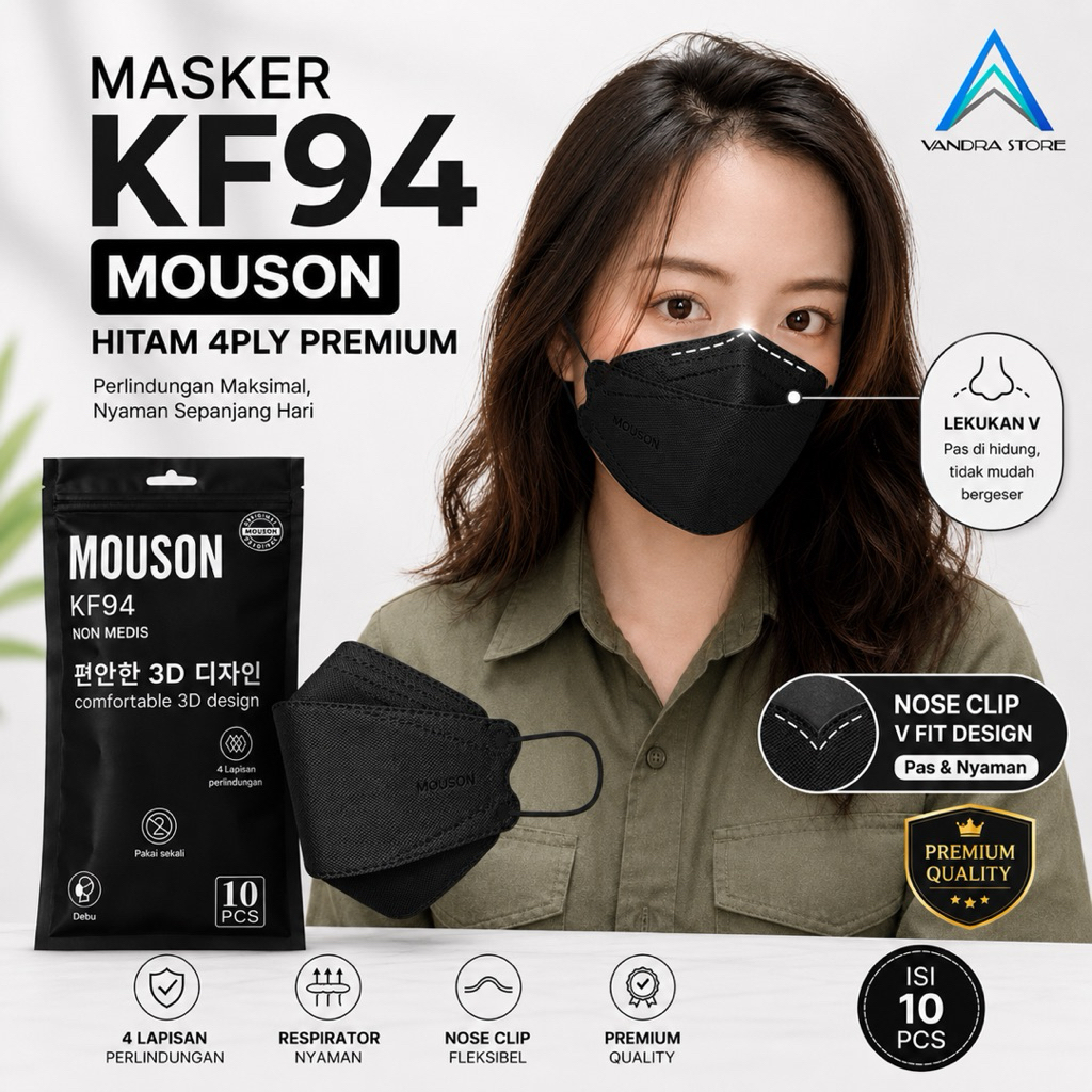MASKER 4PLY KF94 MOUSON KOREA ISI 10 PCS/PACK SEMARANG