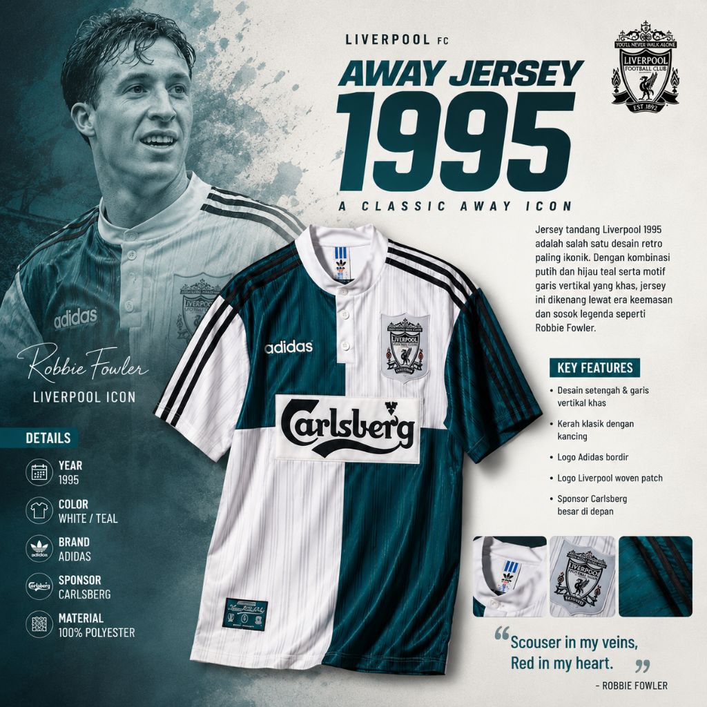 Jersey Liverpool Away 95 BNWT Original