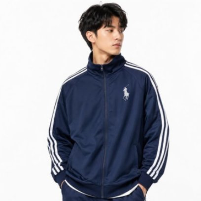 Polo Ralph Lauren Tracktop 100 % original jacket unisex - outerwear trendy pria OOTD motif polo hors