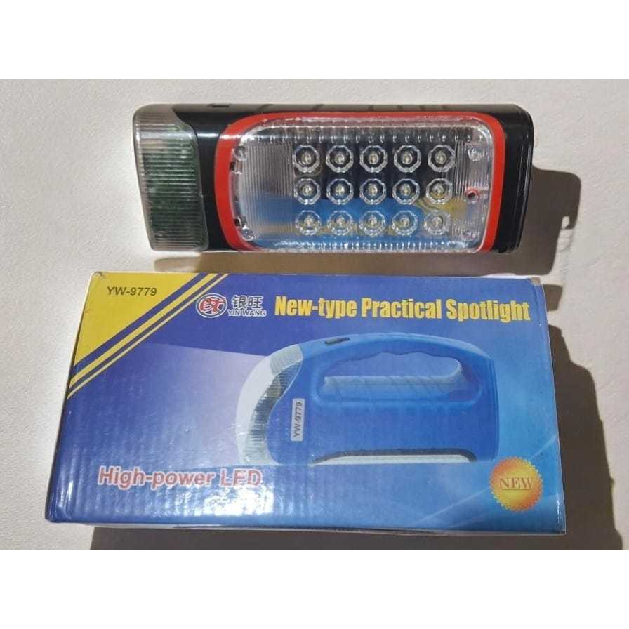 CUCI GUDANG SENTER GENGGAM 2 IN 1 BATERAI 9V SENTER JADUL DAN LAMPU EMERGENCY MURAH