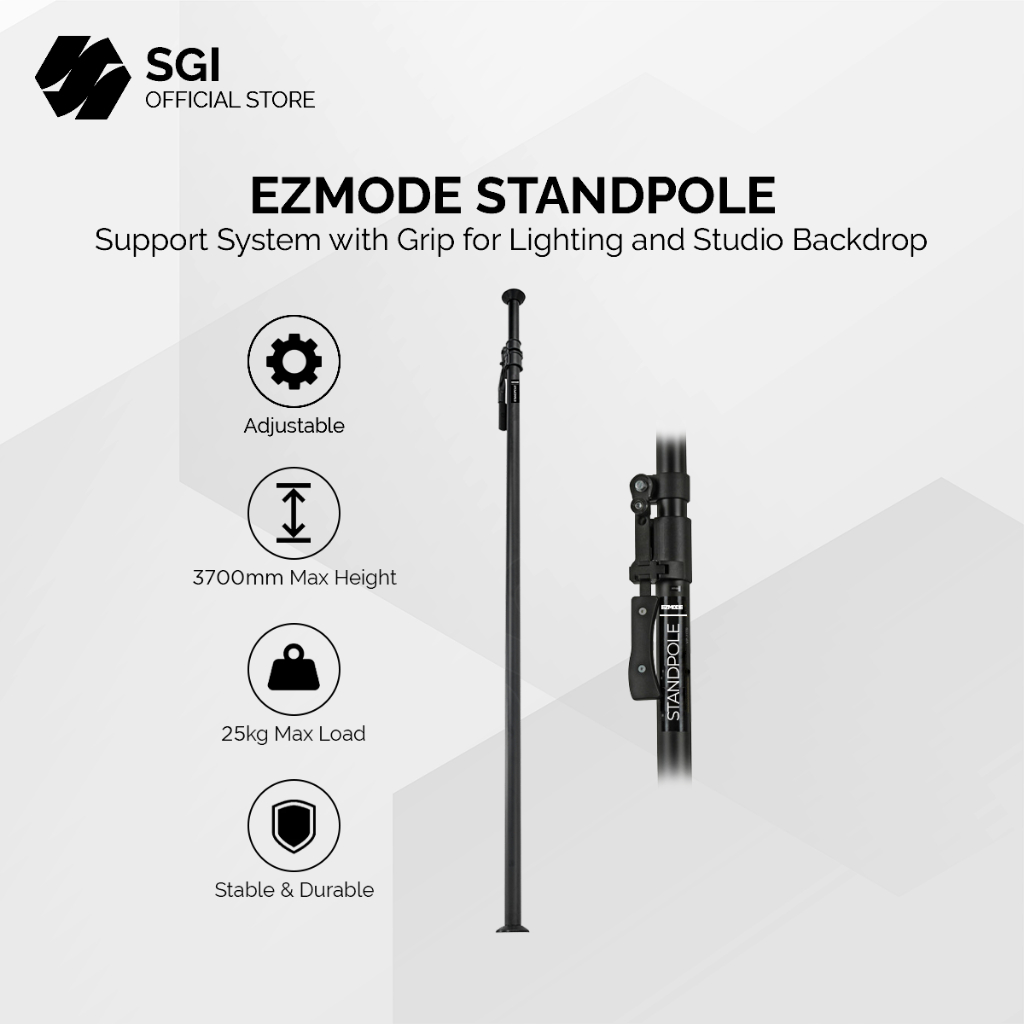 EZMODE Standpole Support System with Grip System for Lighting and Studio Backdrop