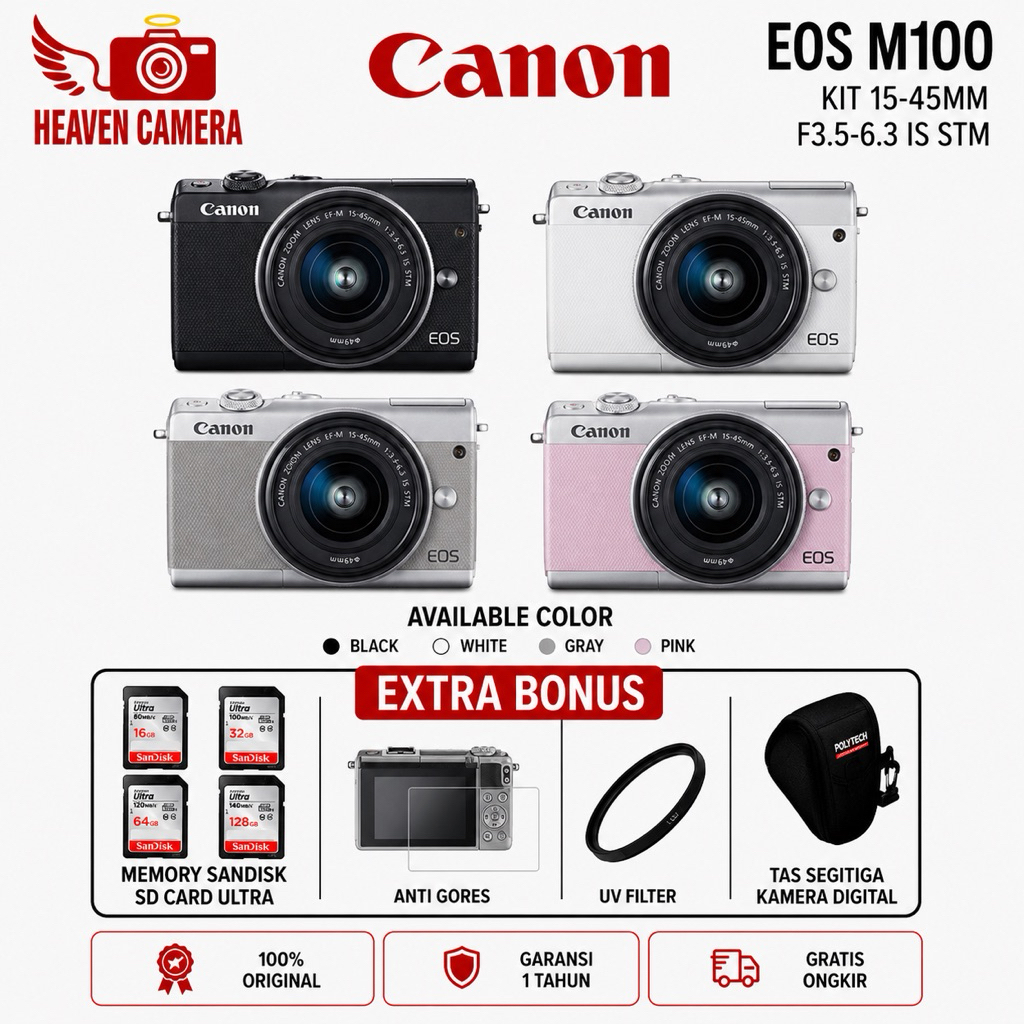 CANON EOS M100 KIT 15-45MM / CANON M100 KIT 15-45MM / CANON M100