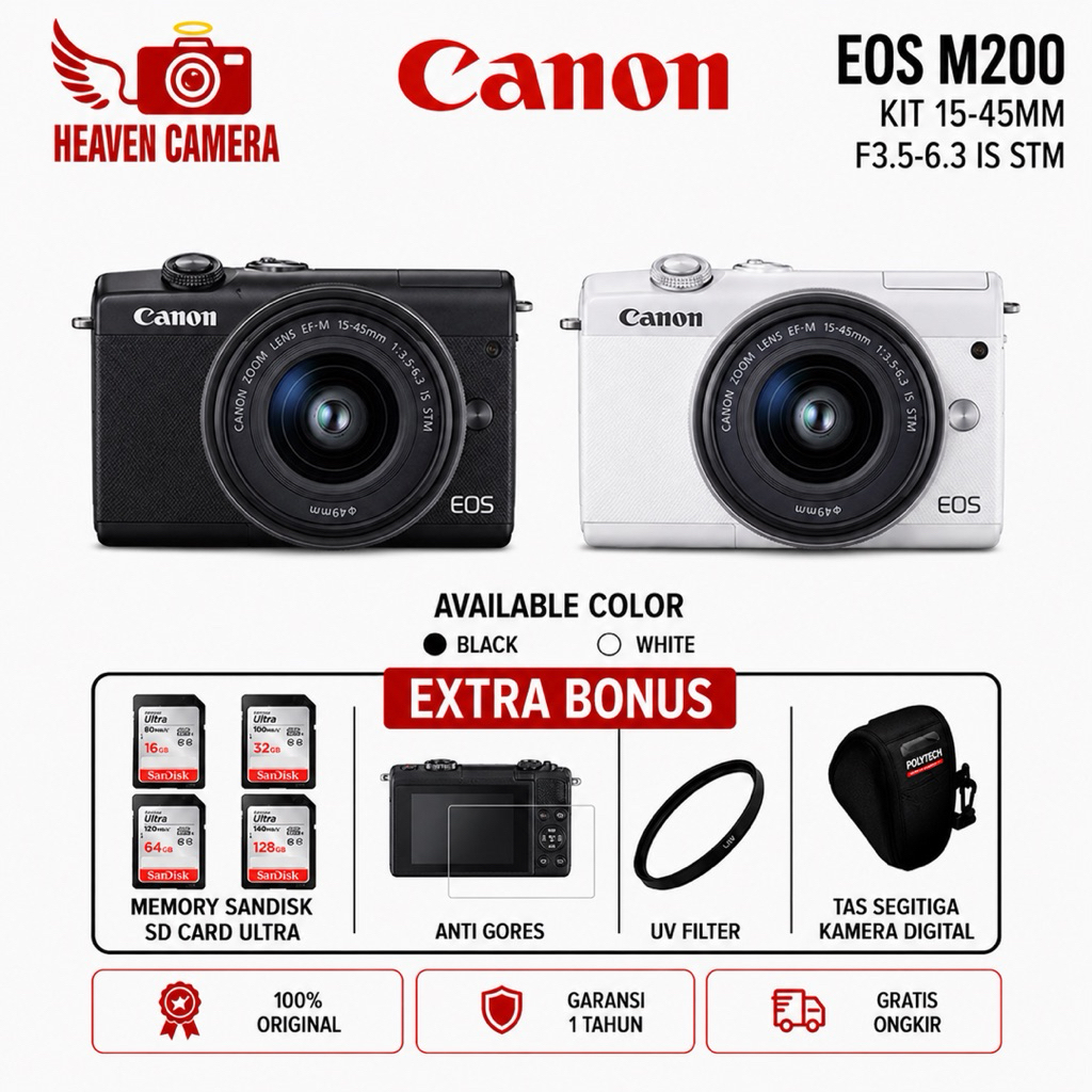CANON EOS M200 KIT 15-45MM / CANON M200 KIT 15-45MM / CANON M200