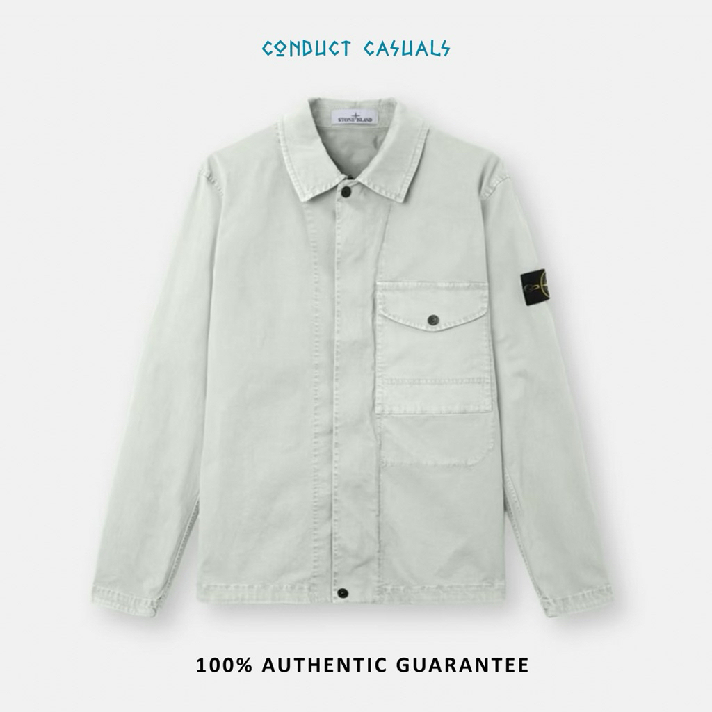 Overshirt Stone Island Supima Sage Green Original