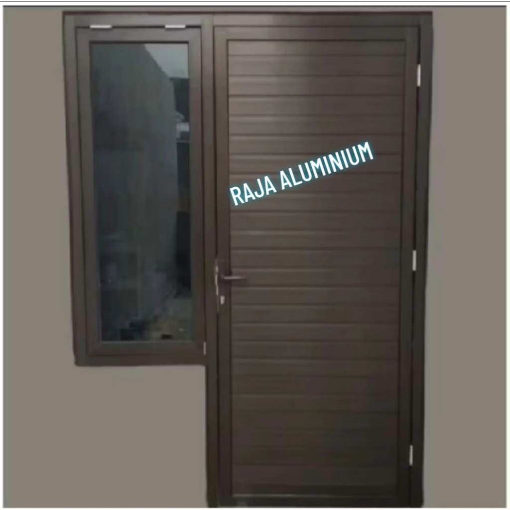 1 set pintu utama spanrel aluminium + kusen 3 inc T200XL90 jendela gandeng