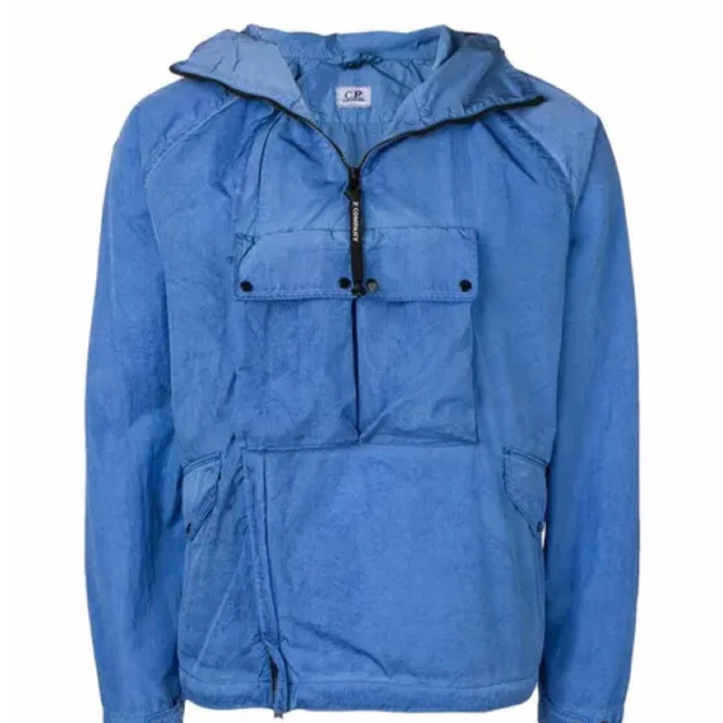 CP COMPANY CHROME R RE-COLOUR GOGGLE JACKET IN DUTCH BLUE ORIGINAL