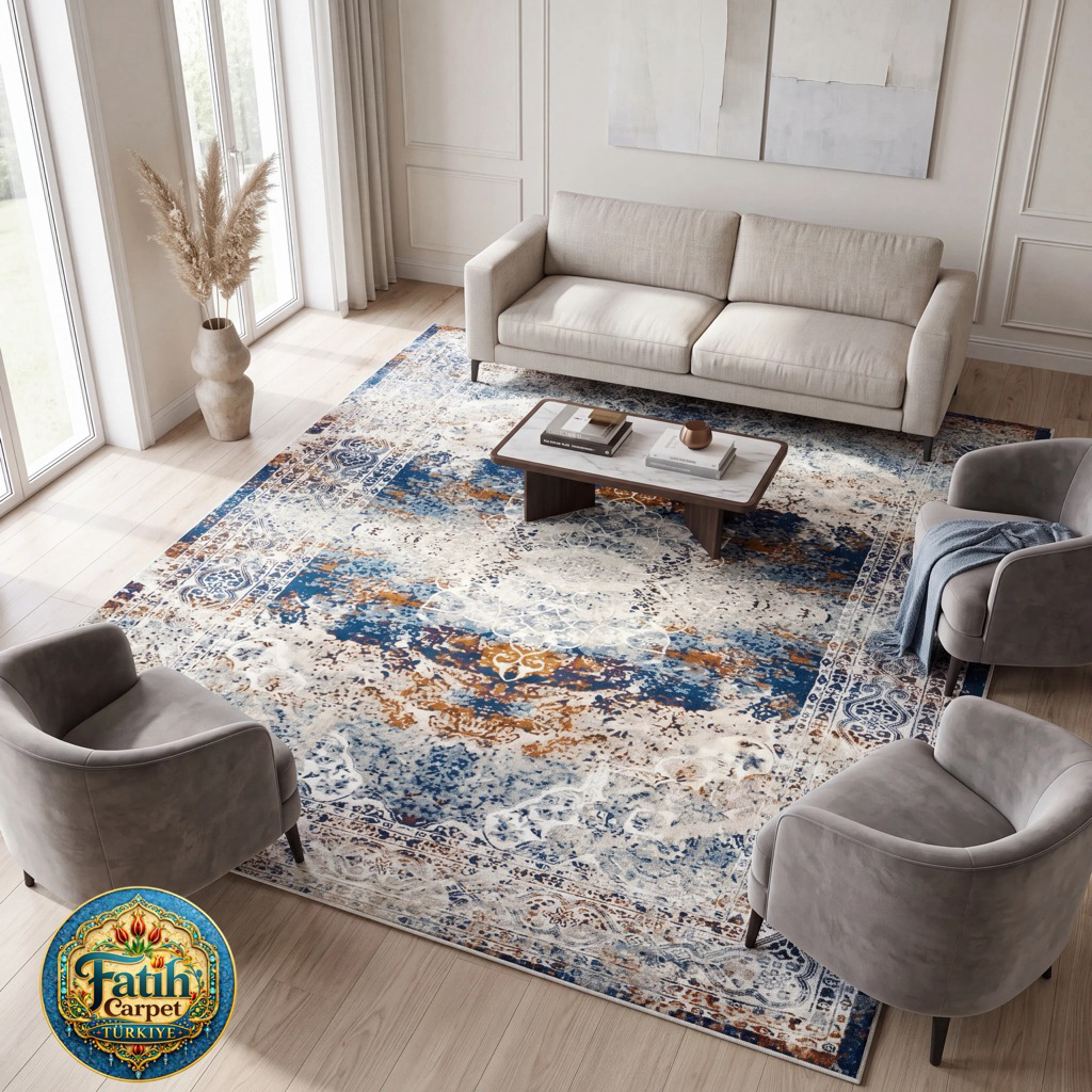 Karpet Minimalis Quadro Import Turki - 8803C