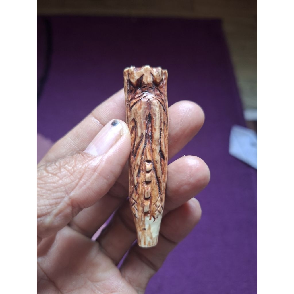 pipa rokok tanduk ukir