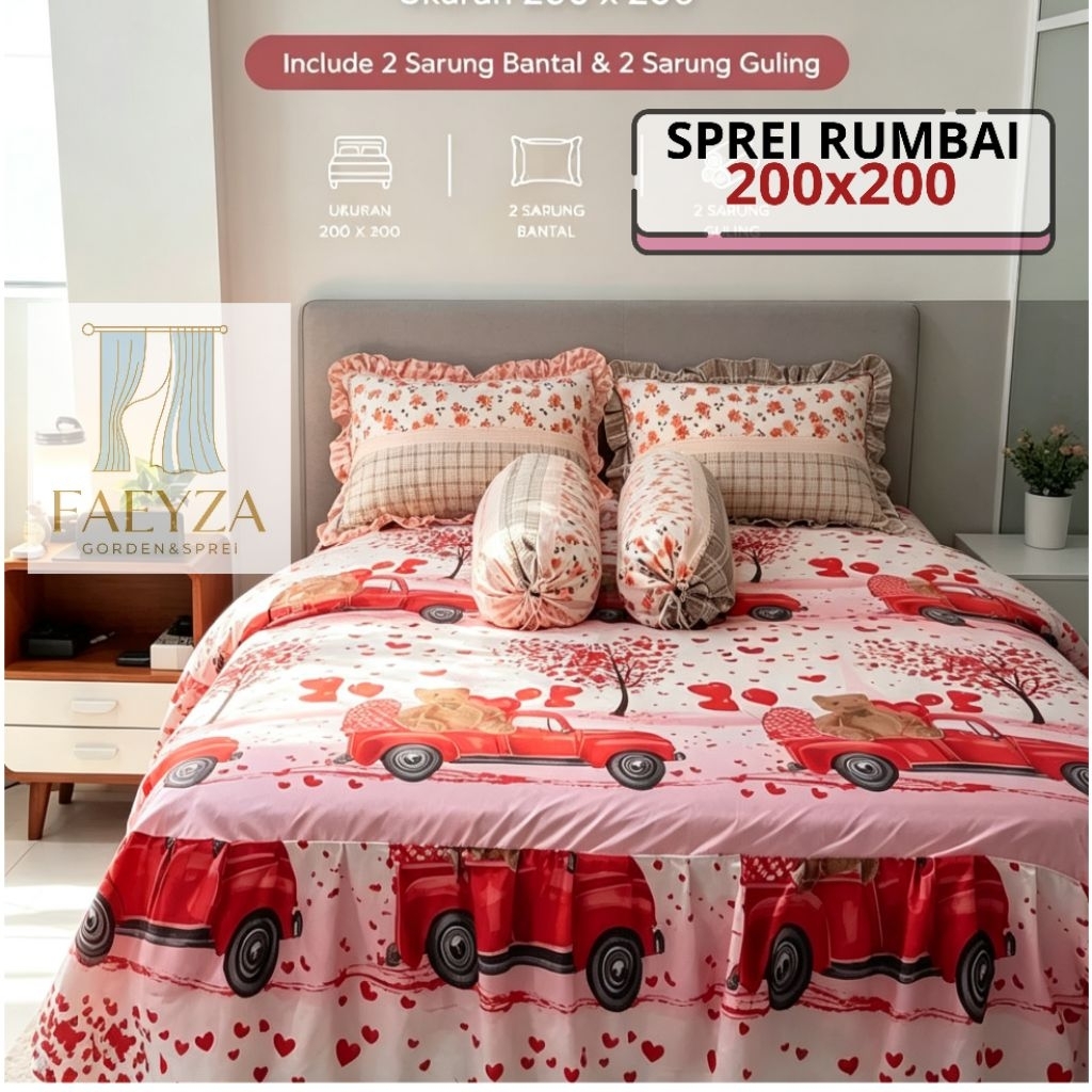 Sprei Rumbai jumbo 200x200 premium anti geser